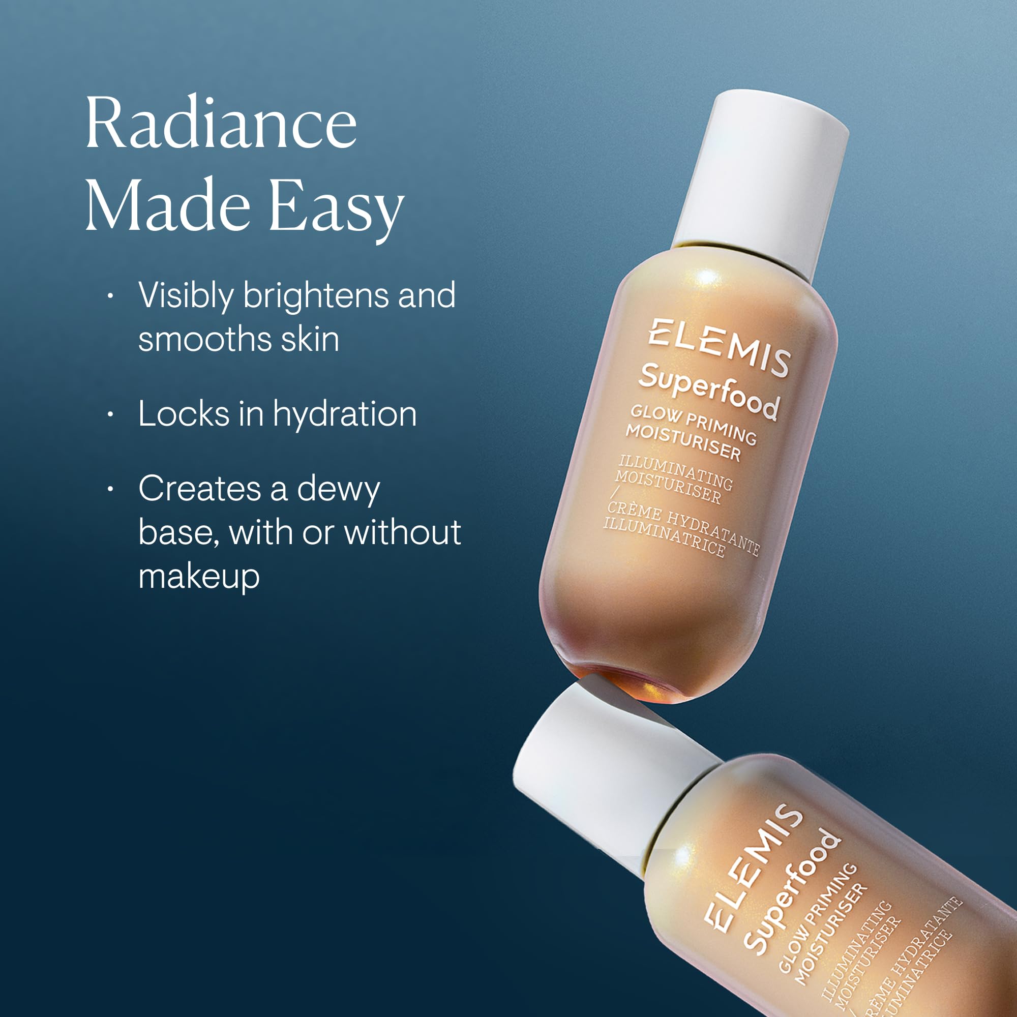 Elemis Superfood Glow Priming Moisturiser - Hydrating & Brightening Face Primer | 60 ml