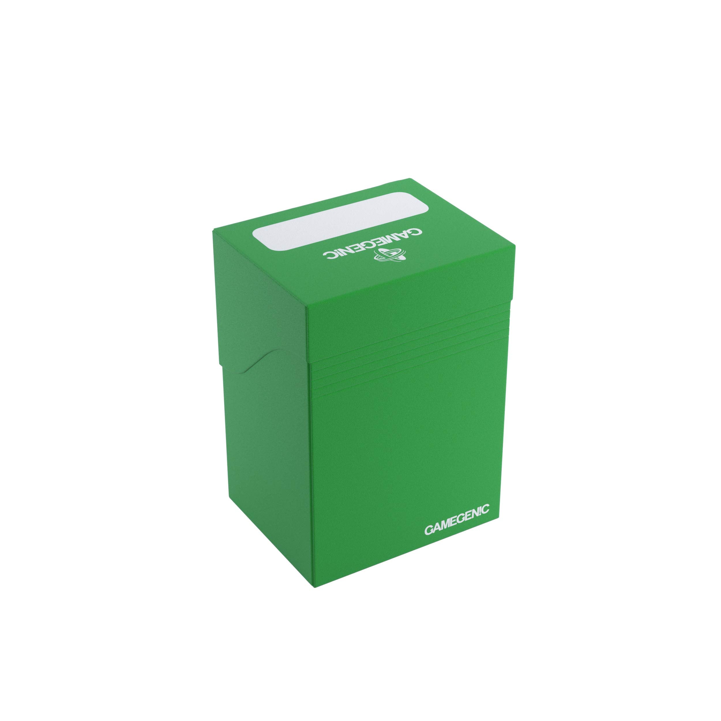 Gamegenic 80-Card Deck Holder - Green | Self-Locking Lid | Cobra Neck Technology | Includes Divider