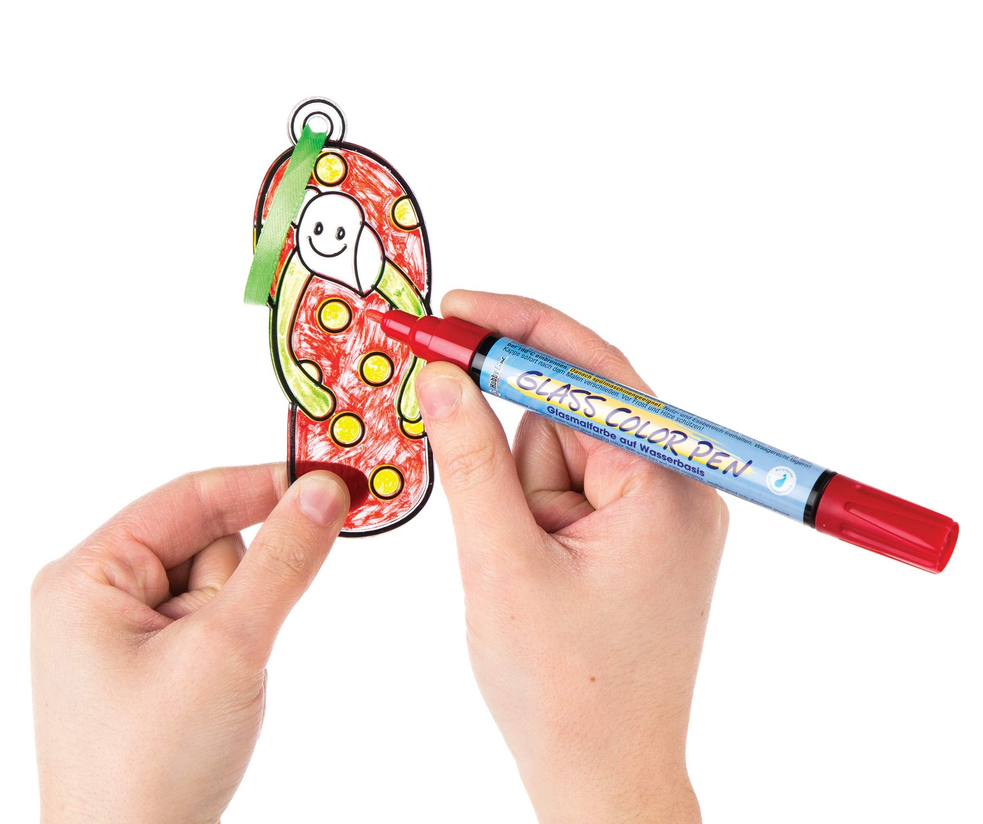 Baker Ross Flip Flop Suncatcher Decoration Set - 8 Assorted Designs | 10 cm Size 4