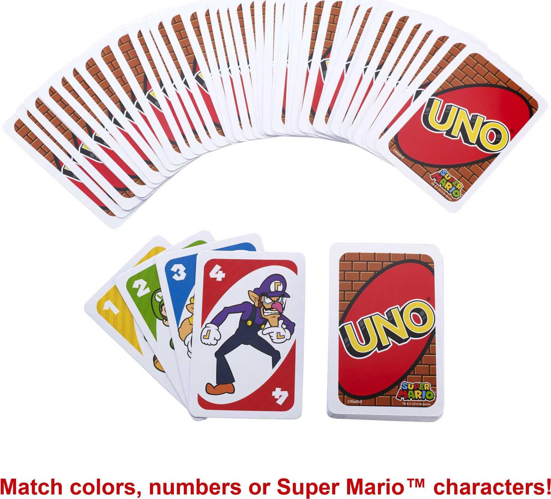 Juegos Mattel UNO Super Mario Card Game - Collectible Tin Edition, Ages 7+, 2-10 Players 3