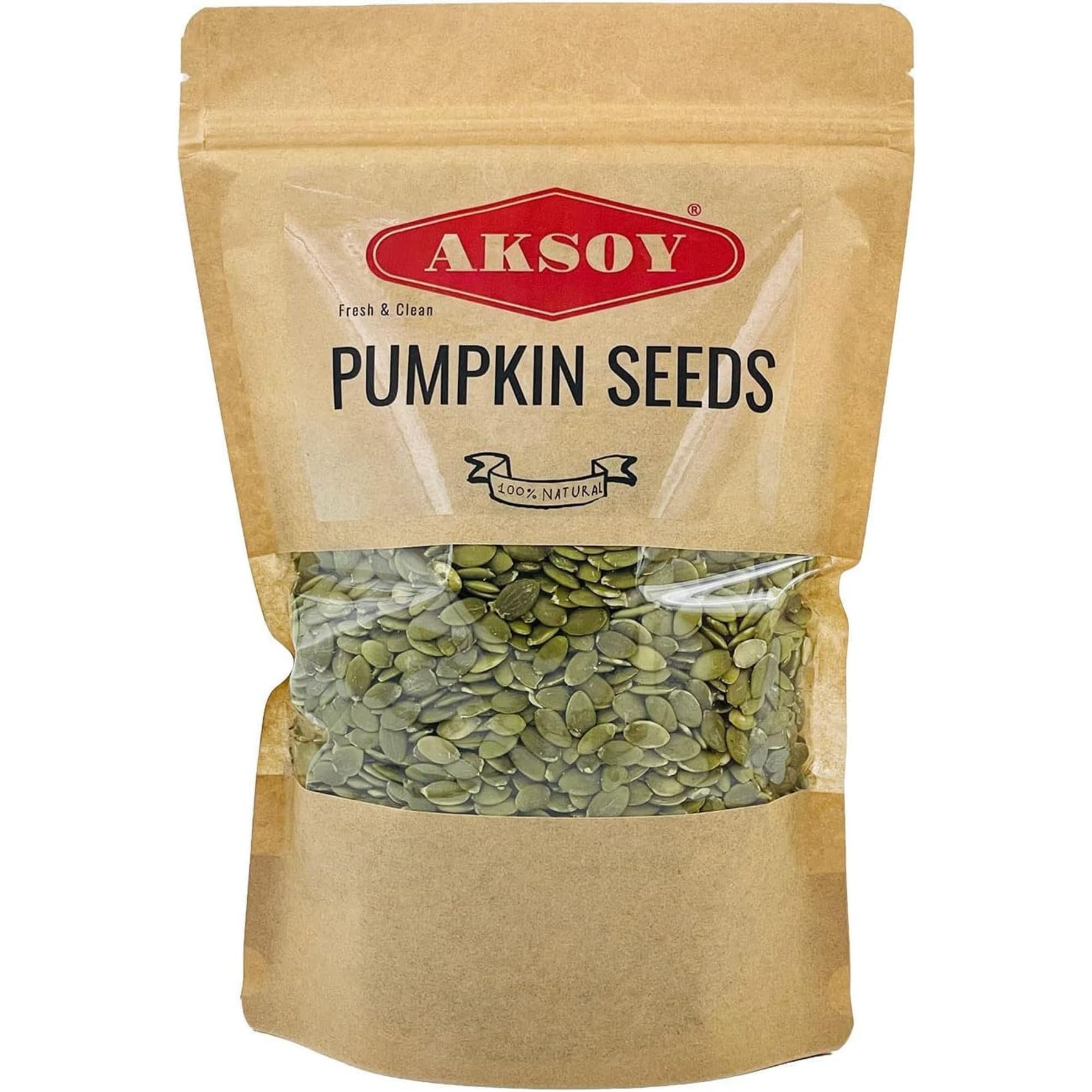 AKSOY Raw Pumpkin Seeds - 1300g | GMO-Free, Vegan, High Protein & Fiber