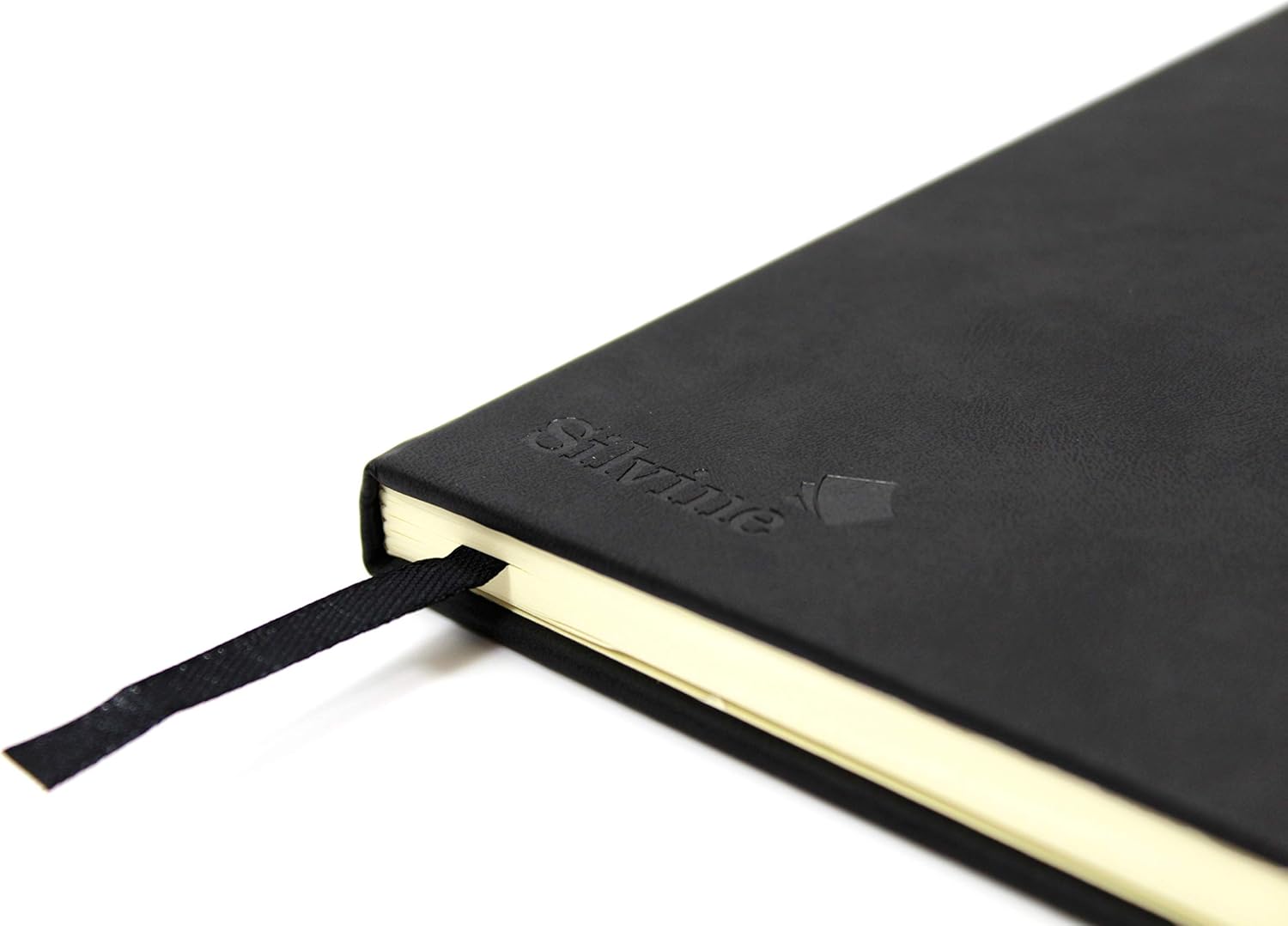 Silvine Executive Soft Feel Notebook Ruled with Marker Ribbon 160pp 90gsm A4 Black Ref 198BK 6