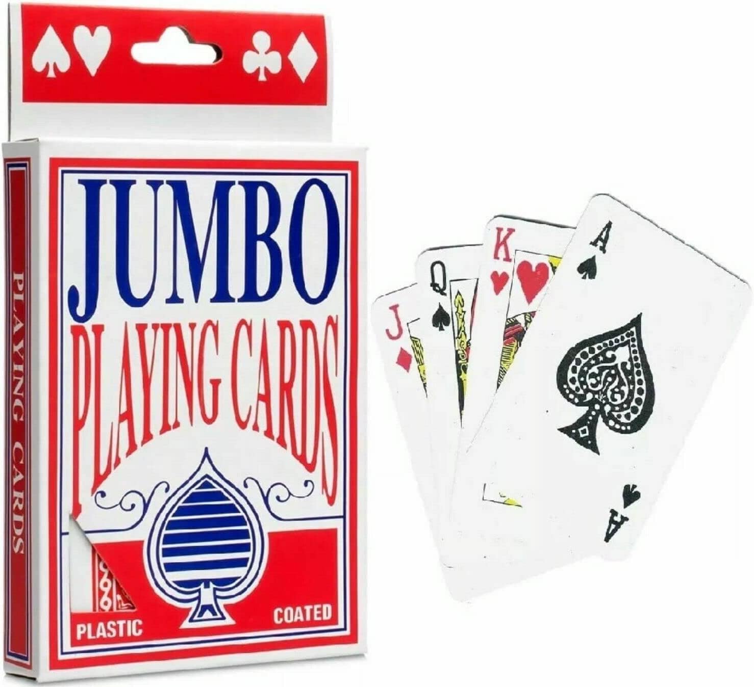 2 UR DOOR Jumbo Large Playing Cards Deck for 52 Card Games 1
