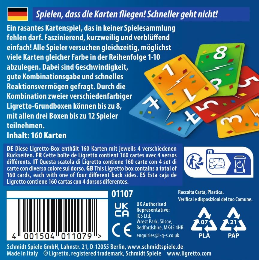 Schmidt Ligretto Blue Card Game | Ages 8+ | 2-4 Players | 15 Min Playtime 3