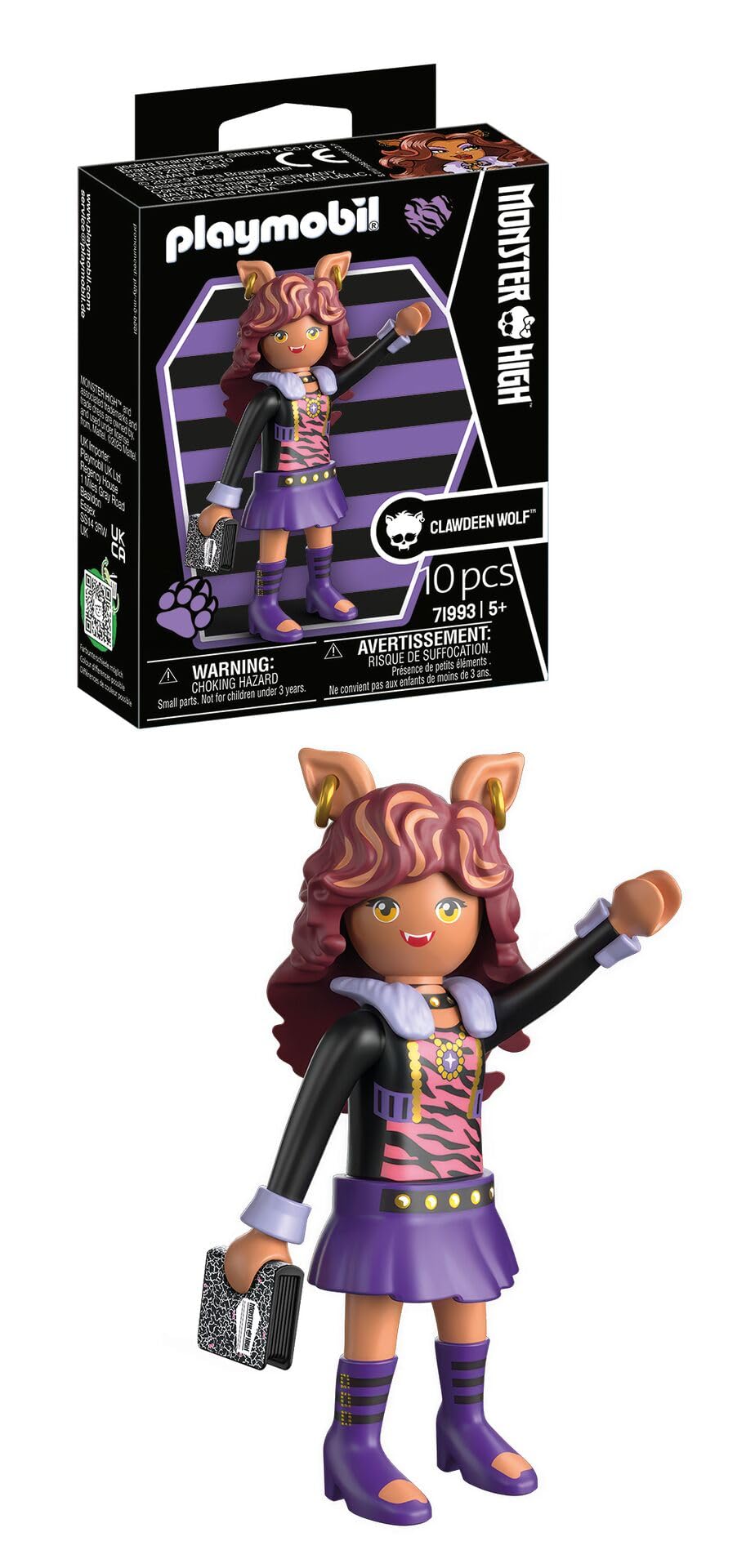 Playmobil Monster High Clawdeen Wolf Play Figure Set - 10-Piece Collectible with Interchangeable Parts, Ages 4+ 1