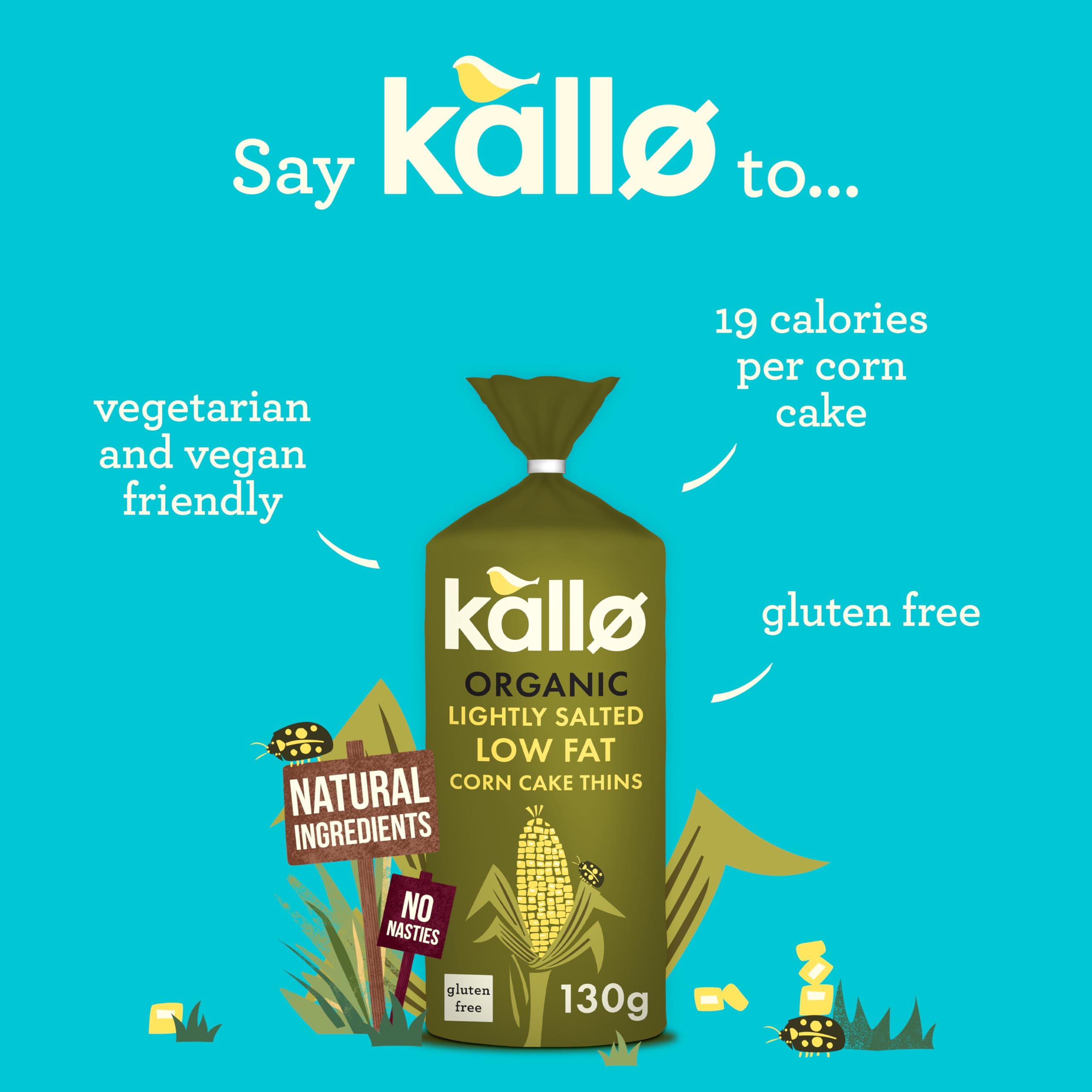 Kallo Lightly Salted Corn Cakes - 130g | Gluten-Free | Vegetarian & Vegan 2