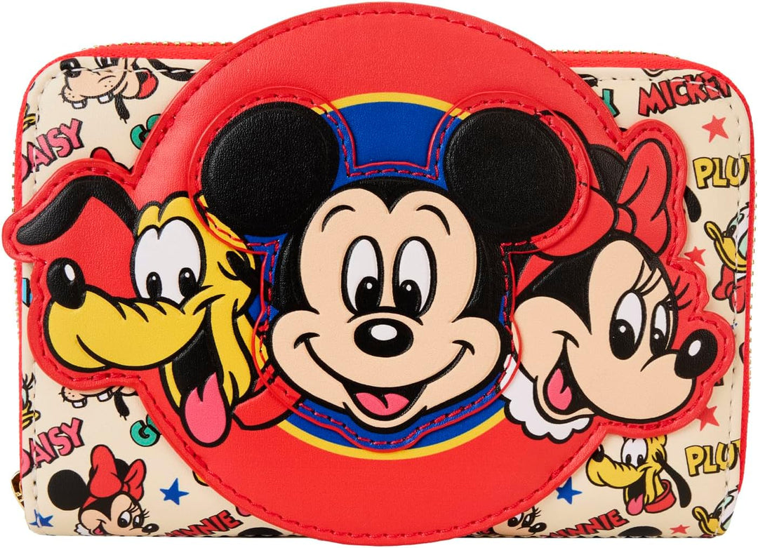 Loungefly Disney Mickey and Friends Classic Zip Around Wallet (WDWA3179)