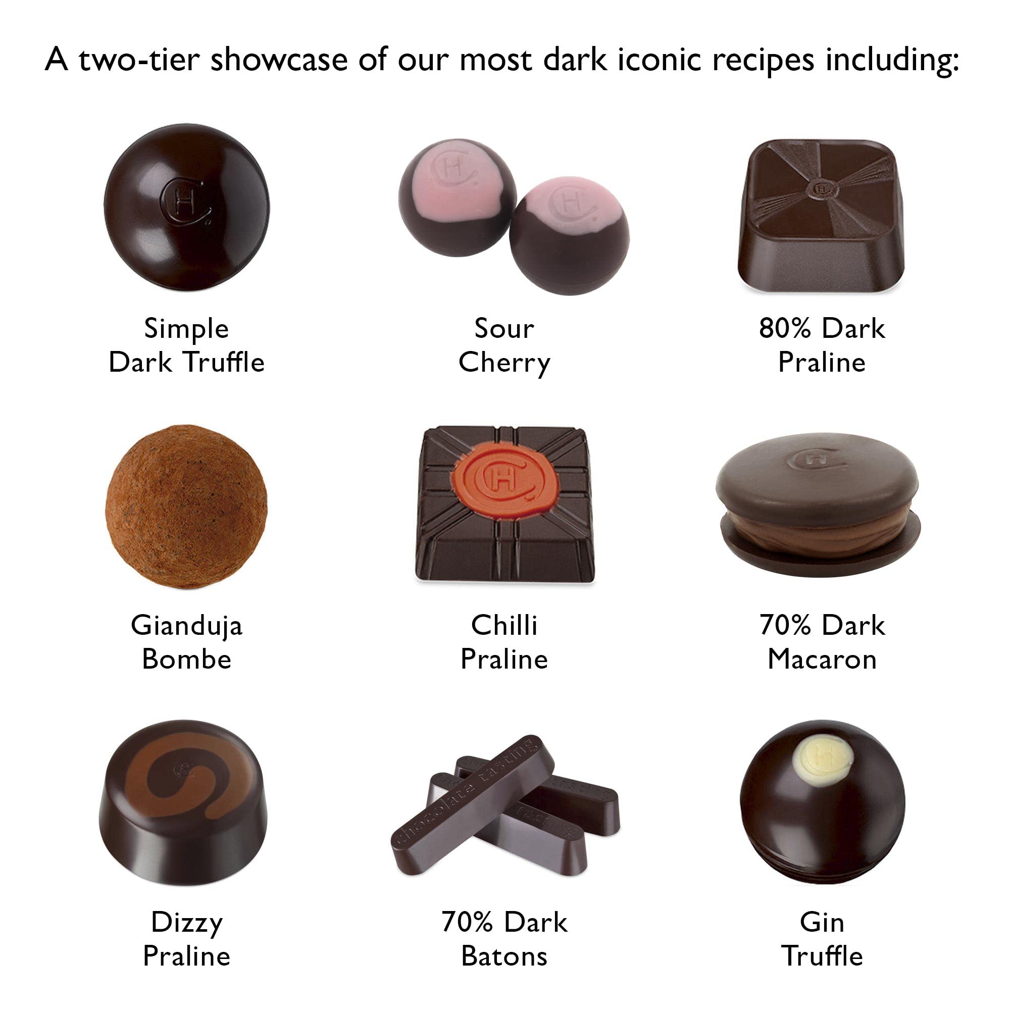 Hotel Chocolat Dark Cabinet - 59 of Our Finest Dark Chocolates, 540g 9