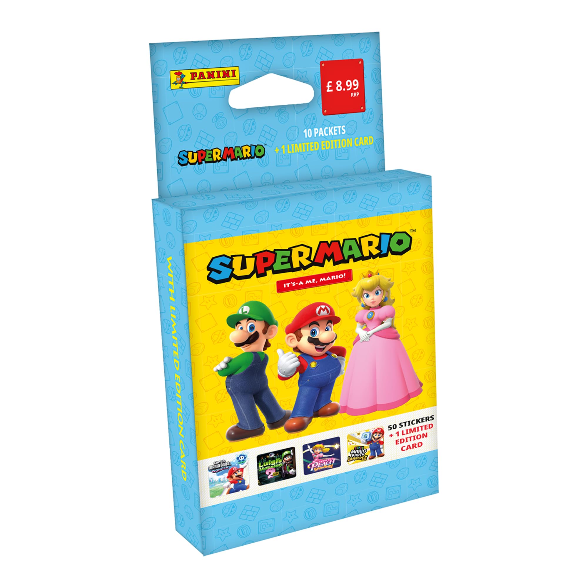 Panini It’s-a me, Mario! Super Mario Sticker Collection - Multiset | 208 Stickers Total | Includes 10 Packs + 1 Limited Card