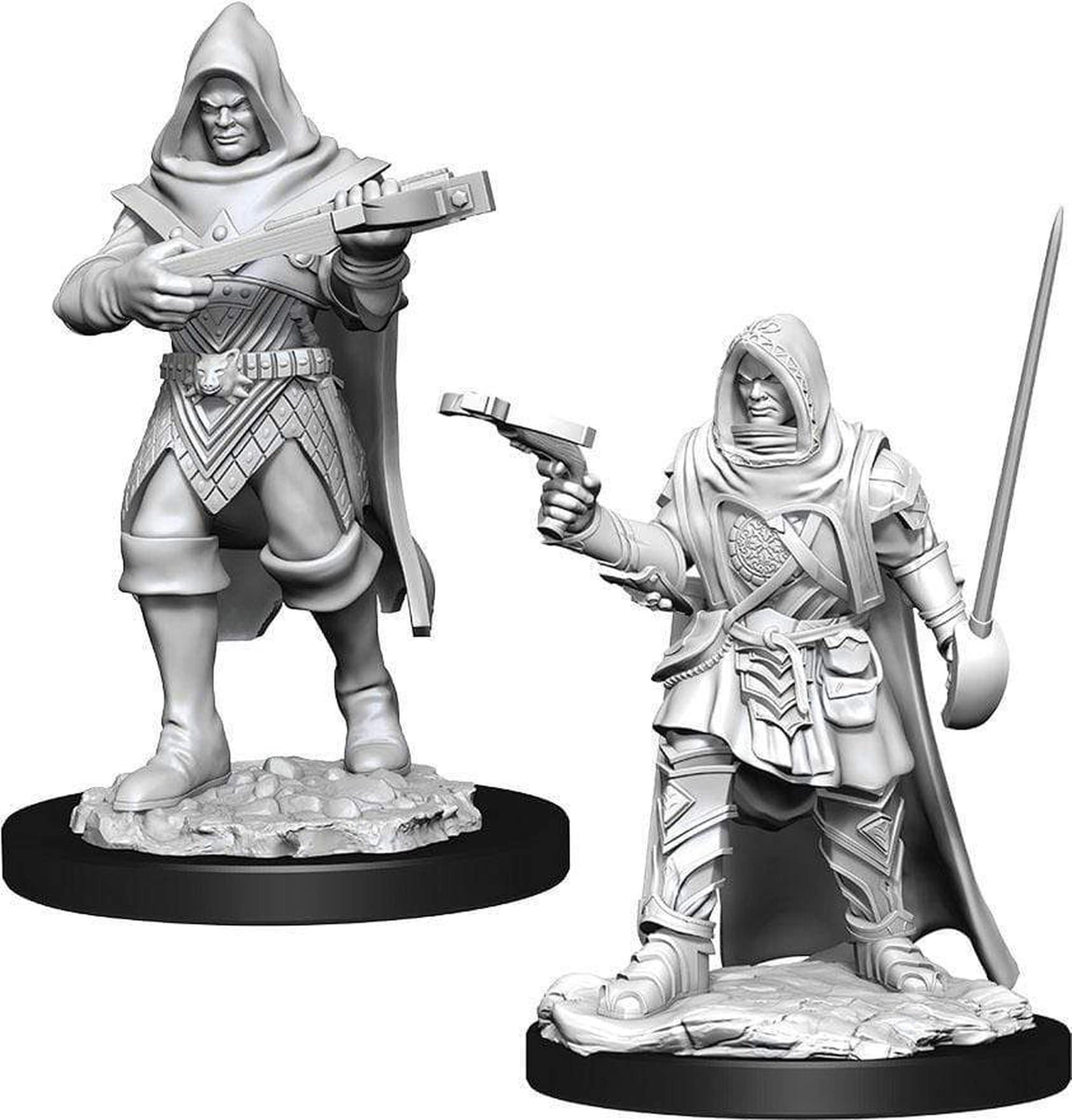 Paizo Pathfinder Battles Deep Cuts Unpainted Miniature - Human Rogue Male (6 Units) 2