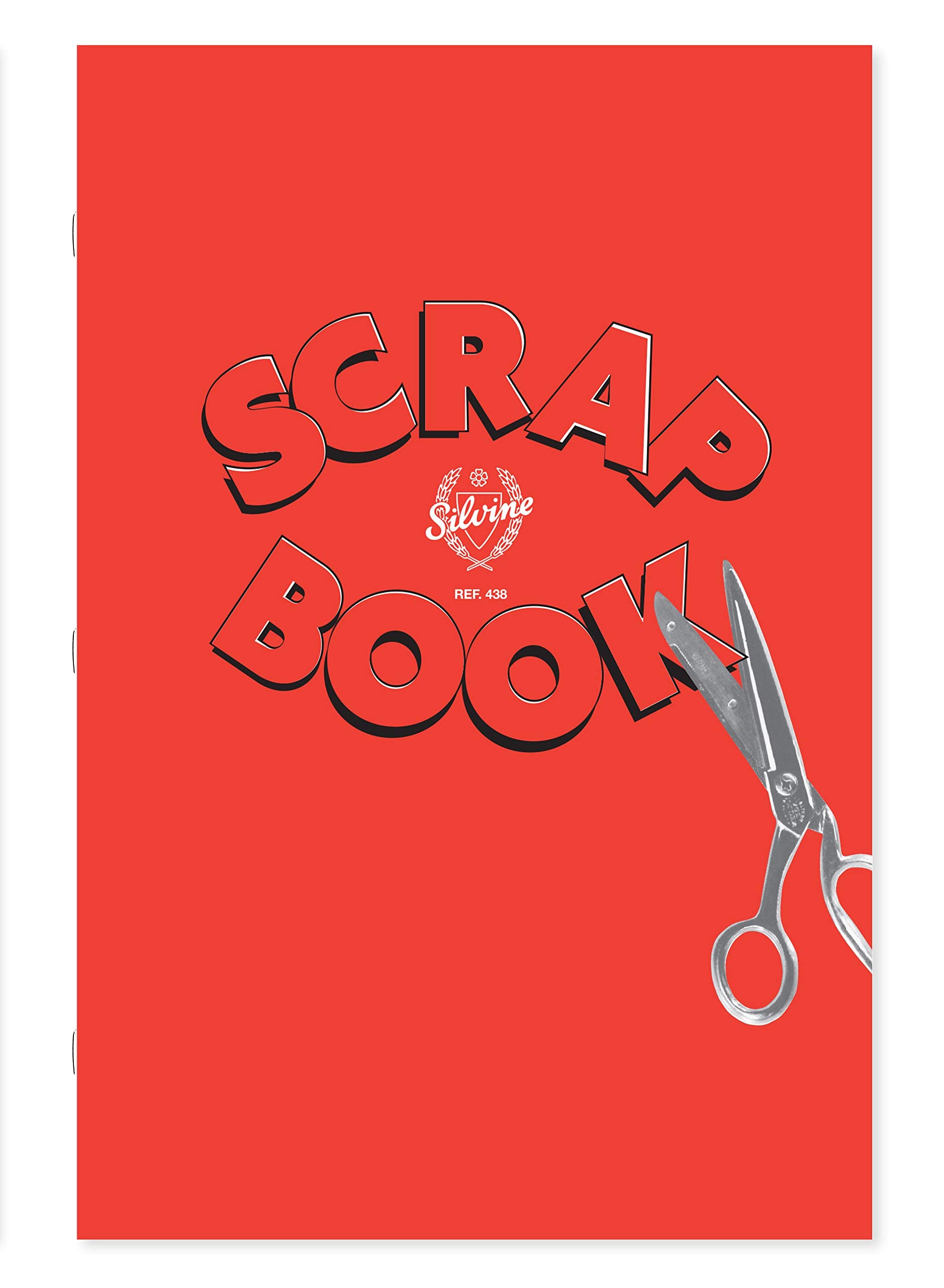 Silvine A4+ Classic Scrapbook. 24 Pages of 120gsm Blue/Grey Sugar Paper (377 x 251mm) , Red 1