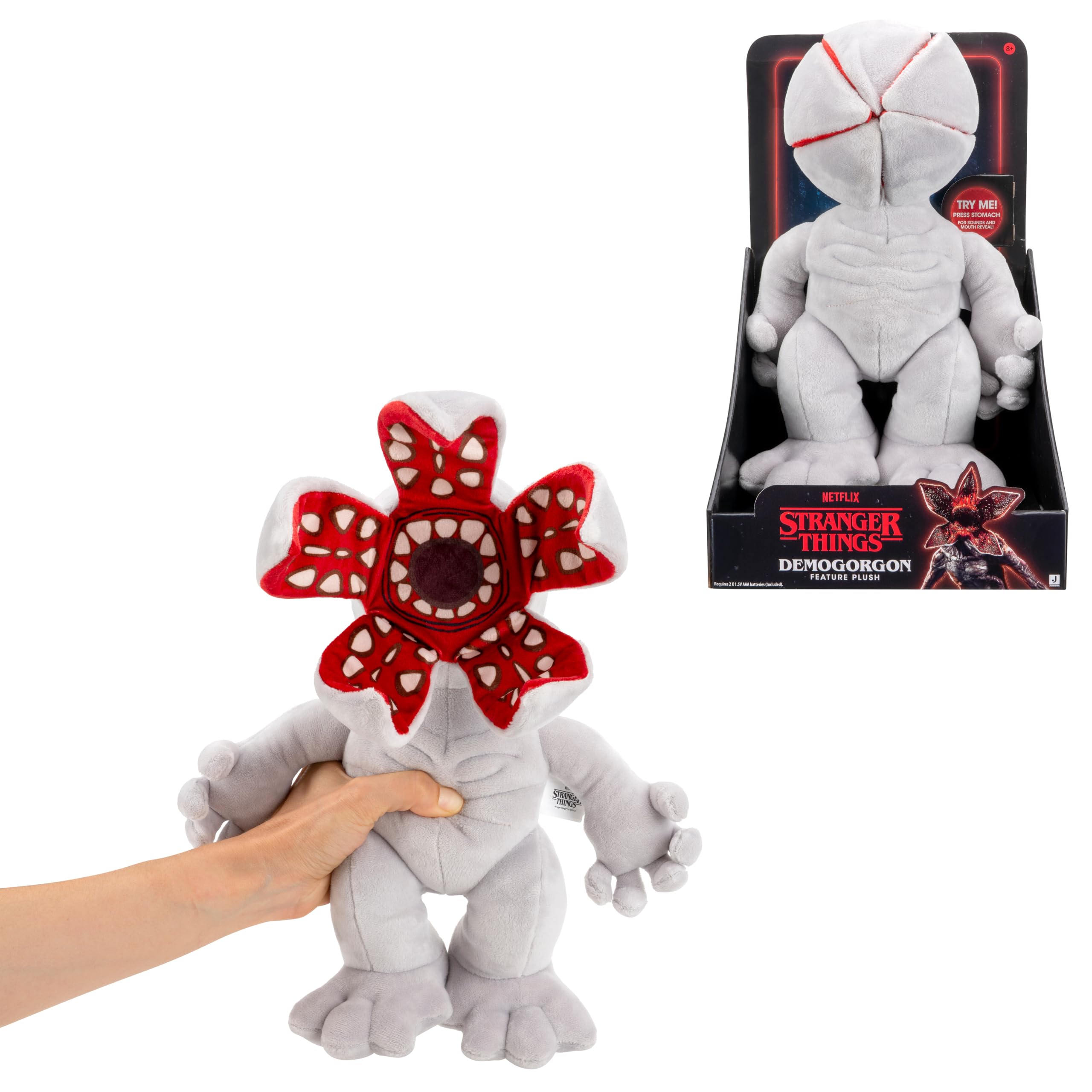 Jazwares Stranger Things Demogorgon Feature Plush - 12-Inch Soft Doll | Classic Edition | Ages 3+ 1