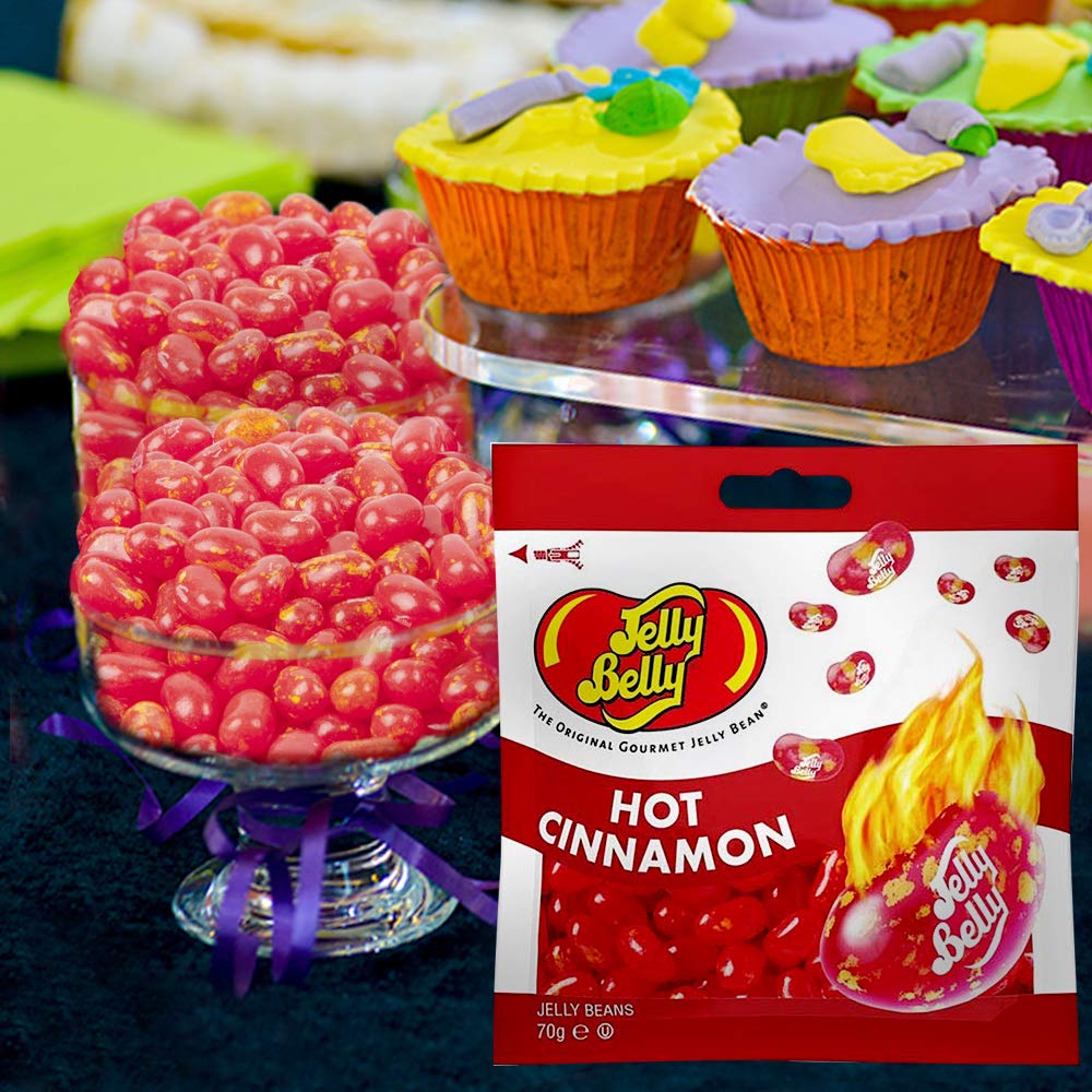Jelly Belly Hot Cinnamon Jelly Beans - 12 x 70g Re-sealable Grab and Go Bags 7