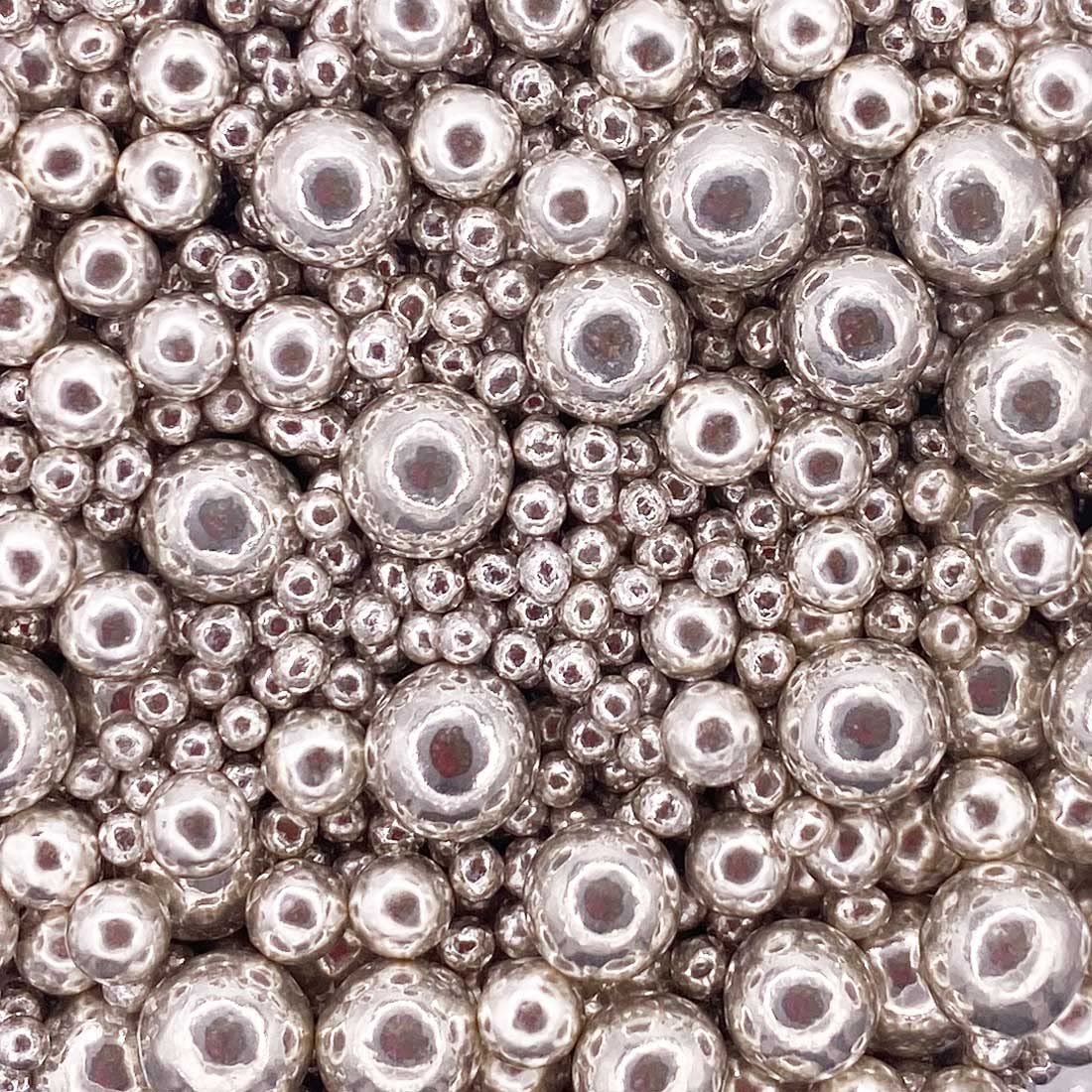 A Pinch of Pearls Mix - High Shine Silver Cake Topper Sprinkles | 30g