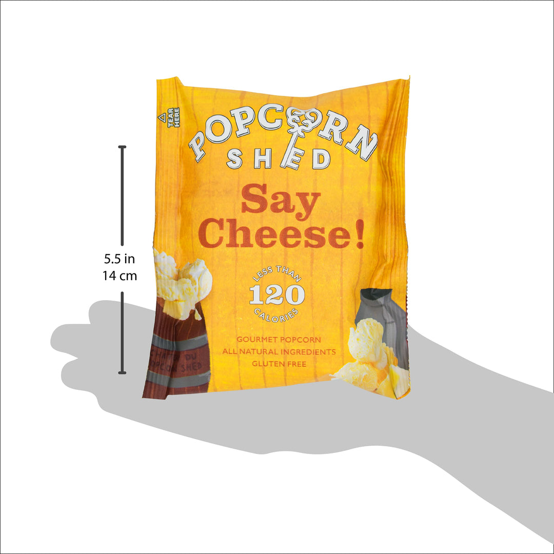Popcorn Shed Say Cheese Gourmet Popcorn Snack Pack - Cheddar Cheese Flavour