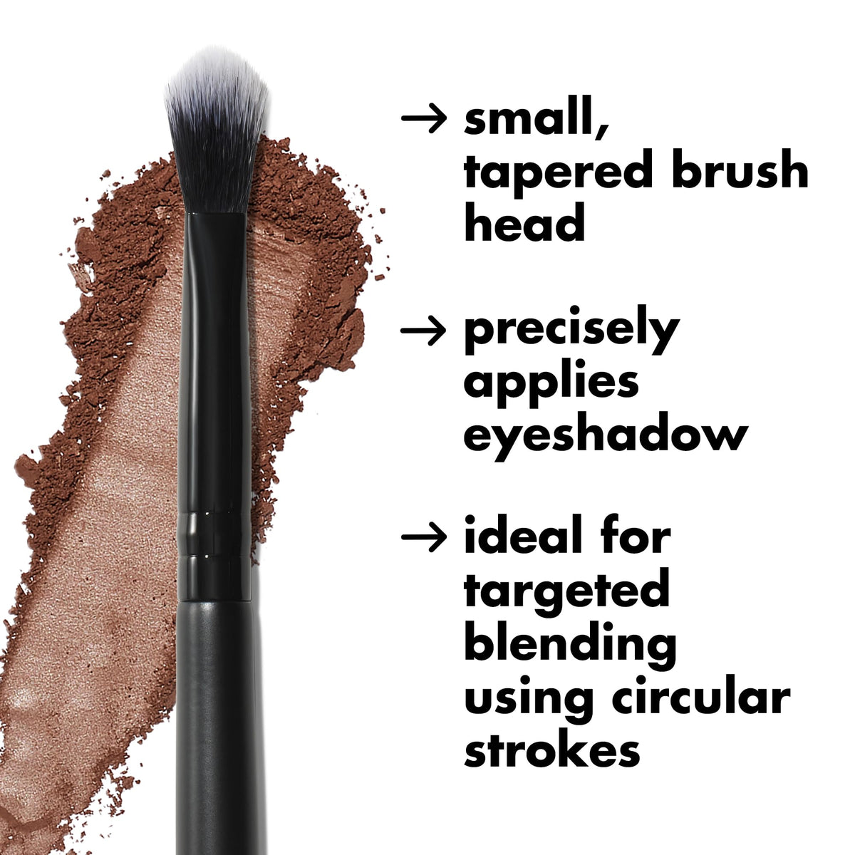 e.l.f. Eyeshadow Blending Brush - Vegan & Cruelty-Free Synthetic Bristle | Black Wand Handle 3