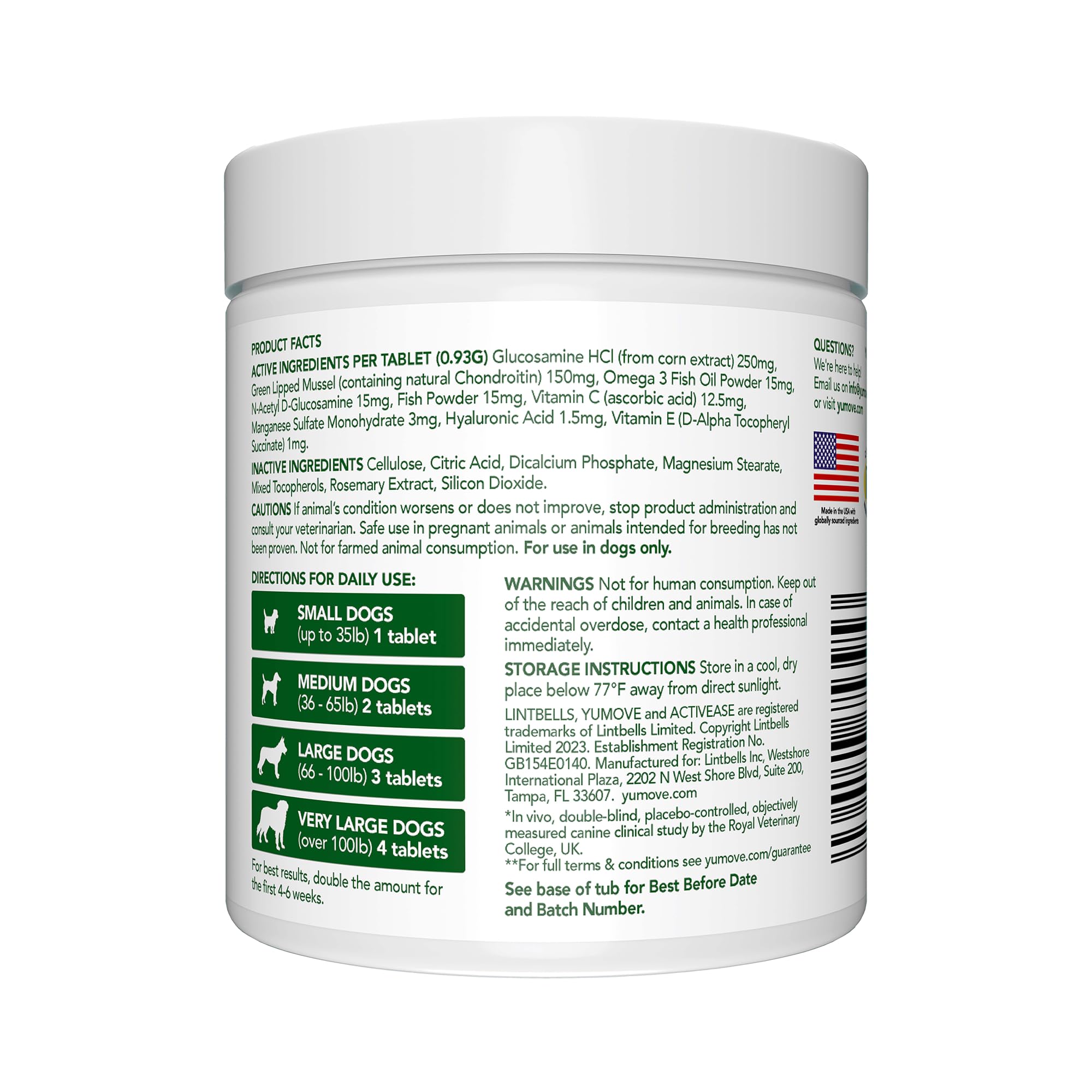YuMOVE Senior Dog Joint Supplement - Higher Strength Joint Care for Dogs Aged 8+, 120 Tablets 9