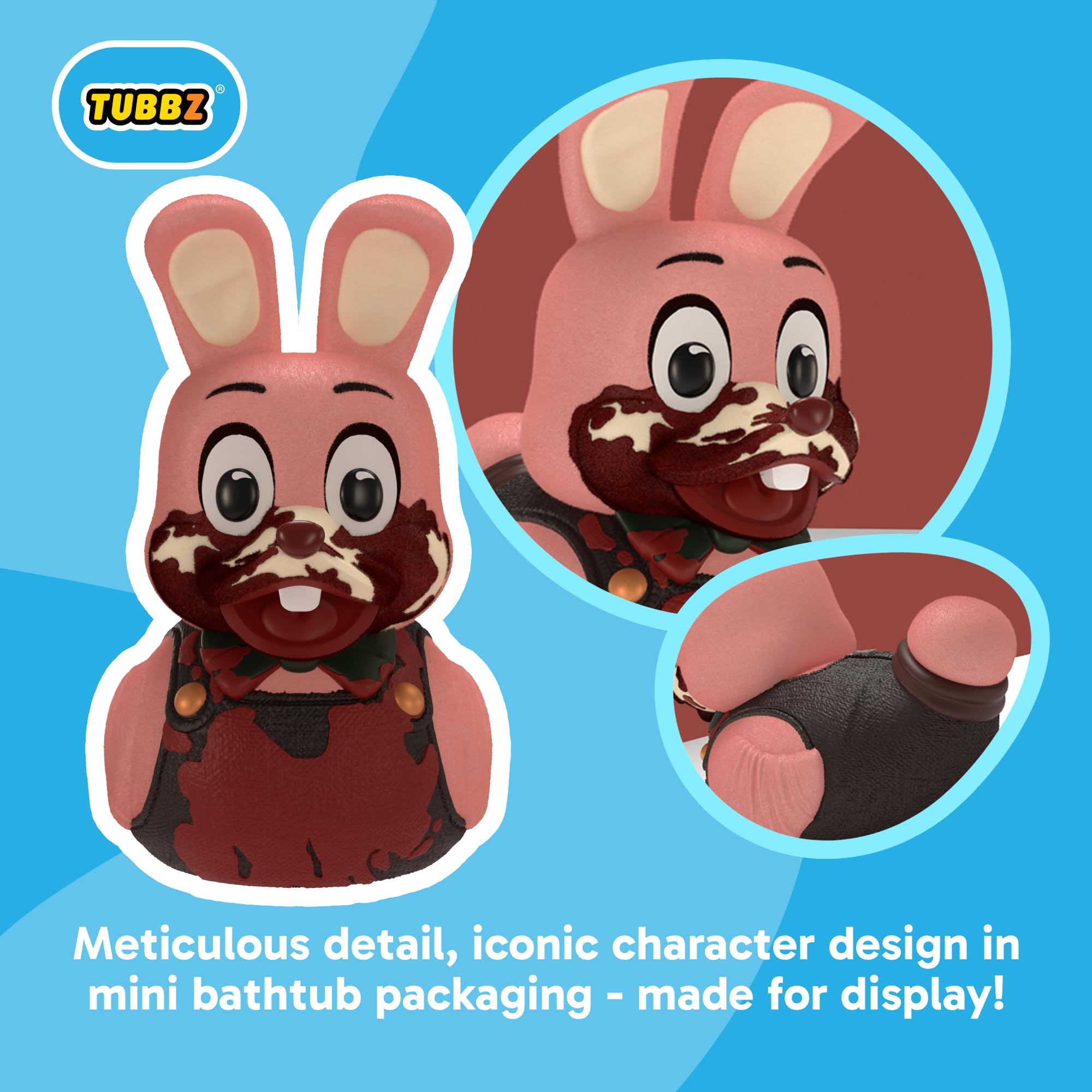 TUBBZ Robbie the Rabbit Silent Hill Mini Cosplaying Rubber Duck Figure | Approx 5cm 2