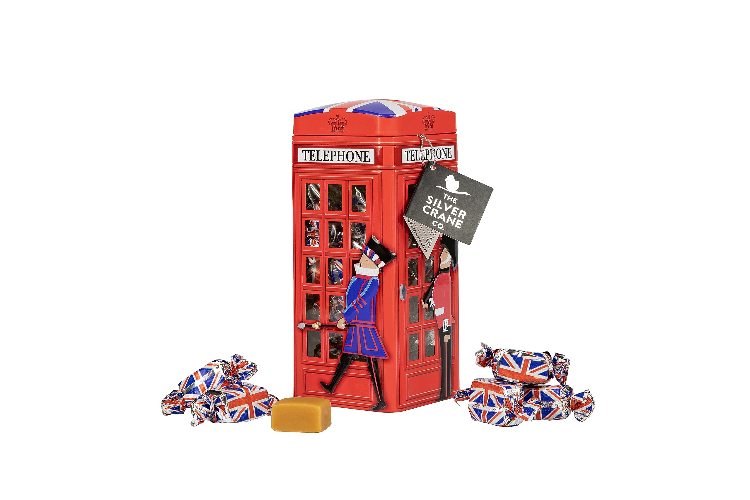 The Silver Crane Co. British Phone Box Souvenir Tin with Vanilla Fudge - 200g Christmas Gift 1