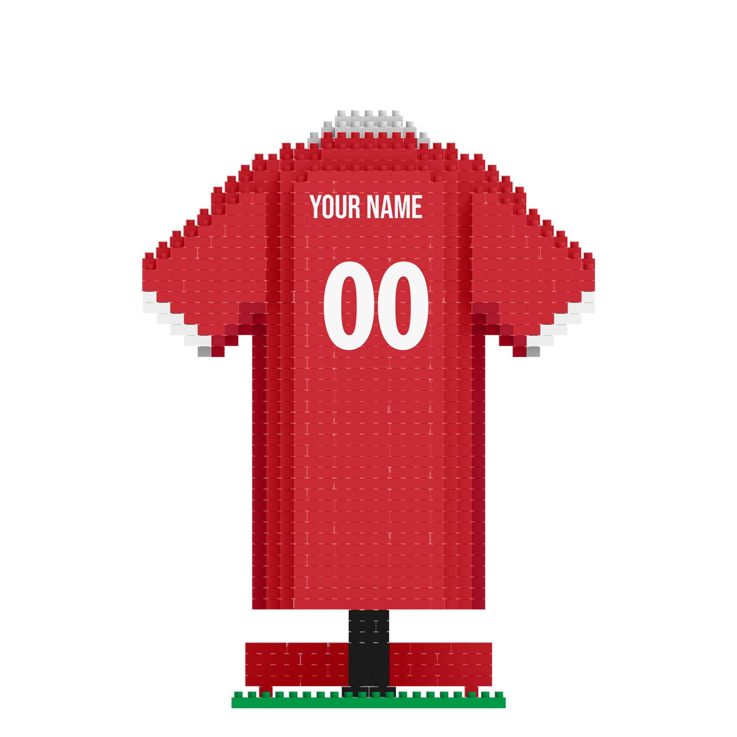 FOCO BRXLZ Liverpool FC Desk Shirt 3D Bricks Set | Personalizable | Ages 12+ 3