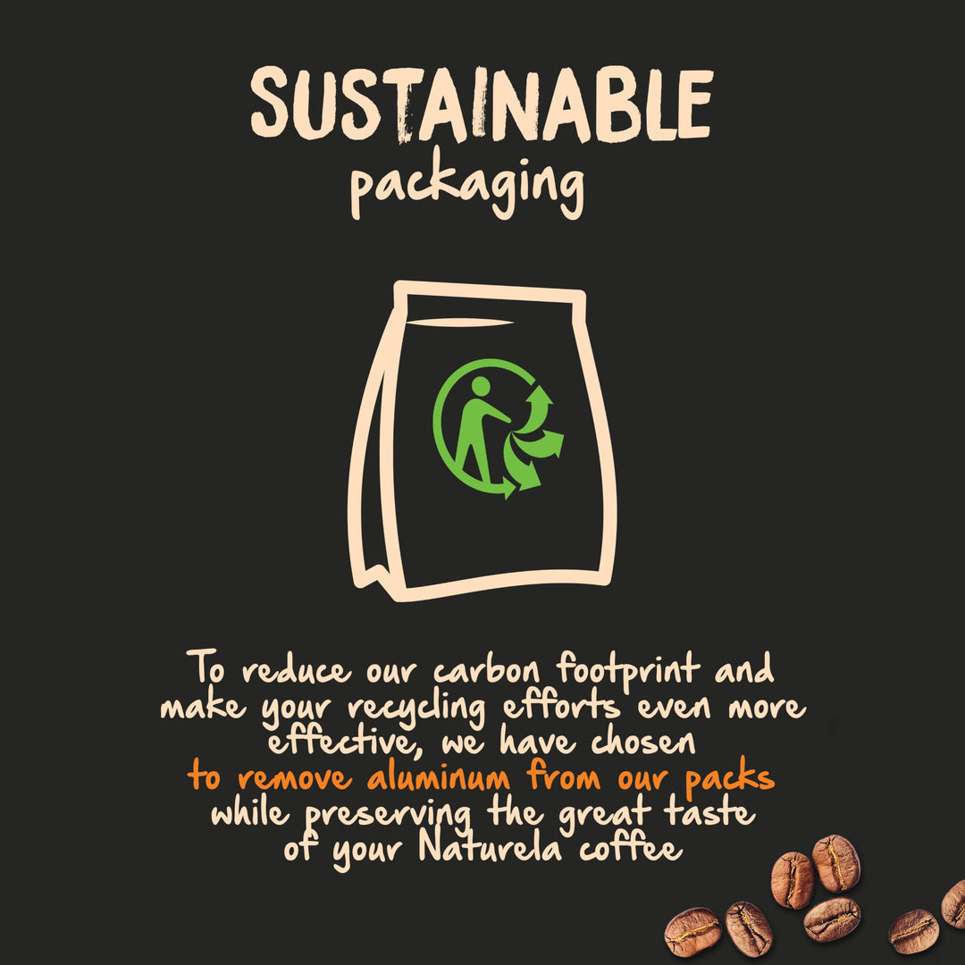 Naturela Organic Coffee Beans - 100% Arabica & Robusta Whole Beans