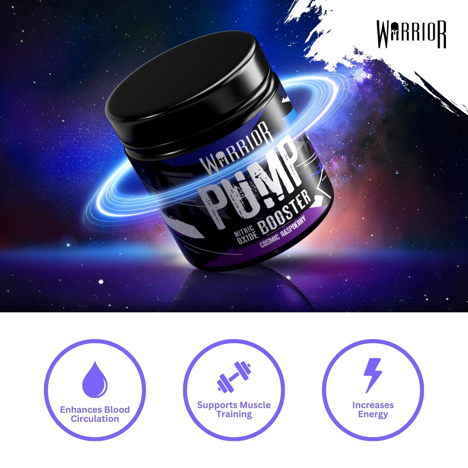 Warrior Pump Pre Workout Powder - Non Stim & Caffeine Free Pump Booster | 225g 2
