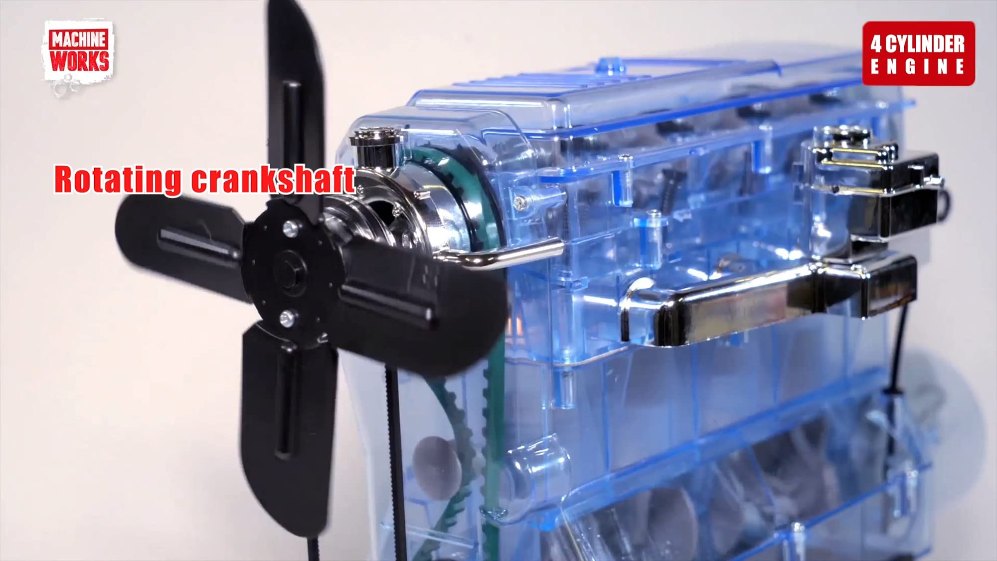 Machine Works 4-Cylinder Petrol Car Engine Replica Model - Build Your Own Engine Kit for Kids & Adults 5