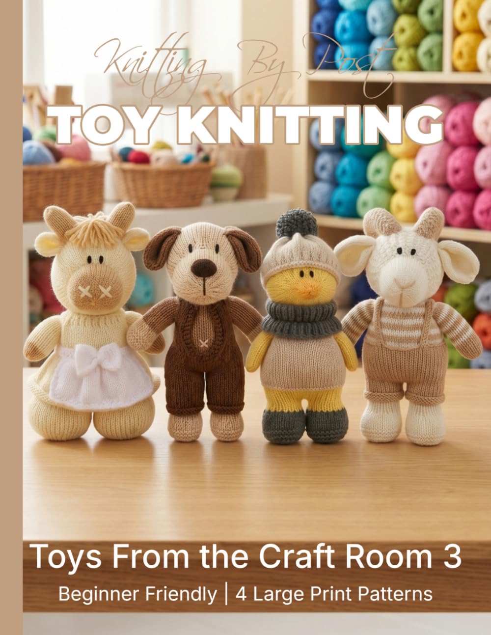 Knitting By Post Toys From The Craft Room Part 3 - 4 Easy-to-Follow Large Print Animal Patterns 1