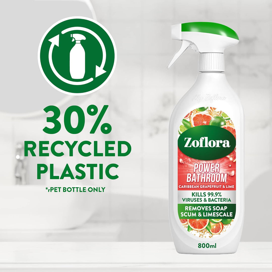 Zoflora Caribbean Grapefruit & Lime Power Bathroom Cleaner 800ml