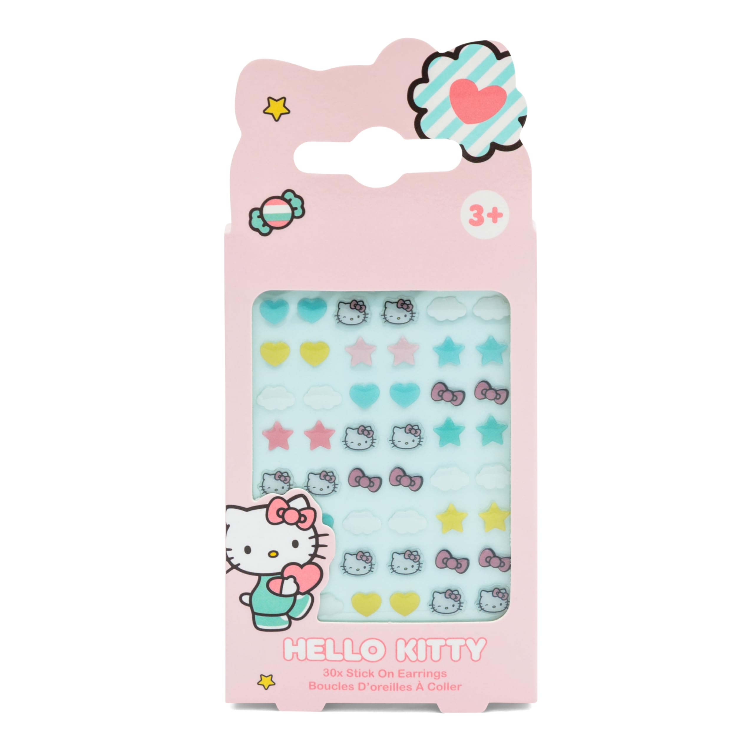 Hello Kitty - Kids Stick-On Earrings Non-Piercing Adhesive Earrings for Children 1