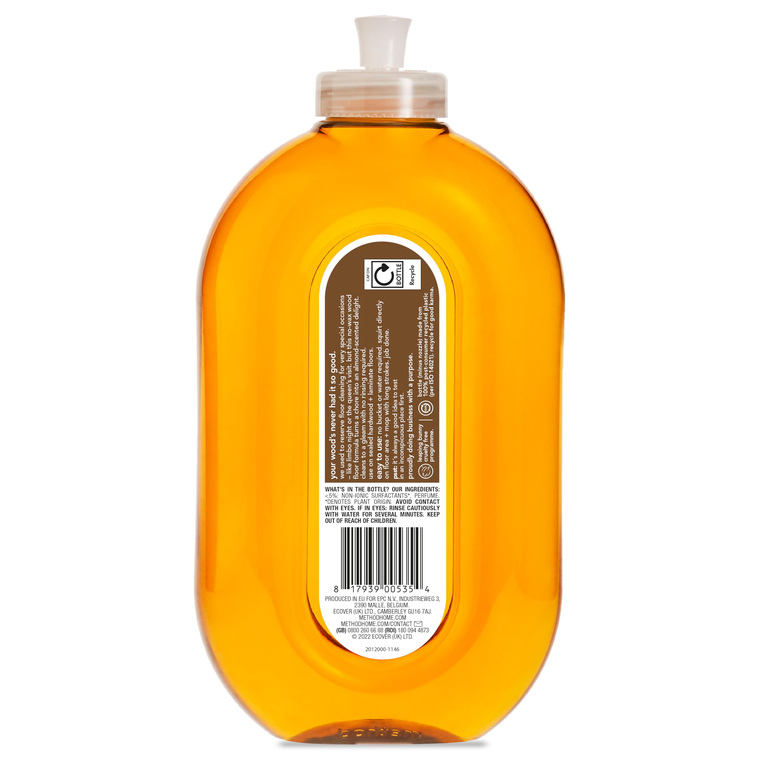 Method Wood Floor Cleaner - Moisturising Oil Formula | 739ml Liquid Spray | Non-Toxic