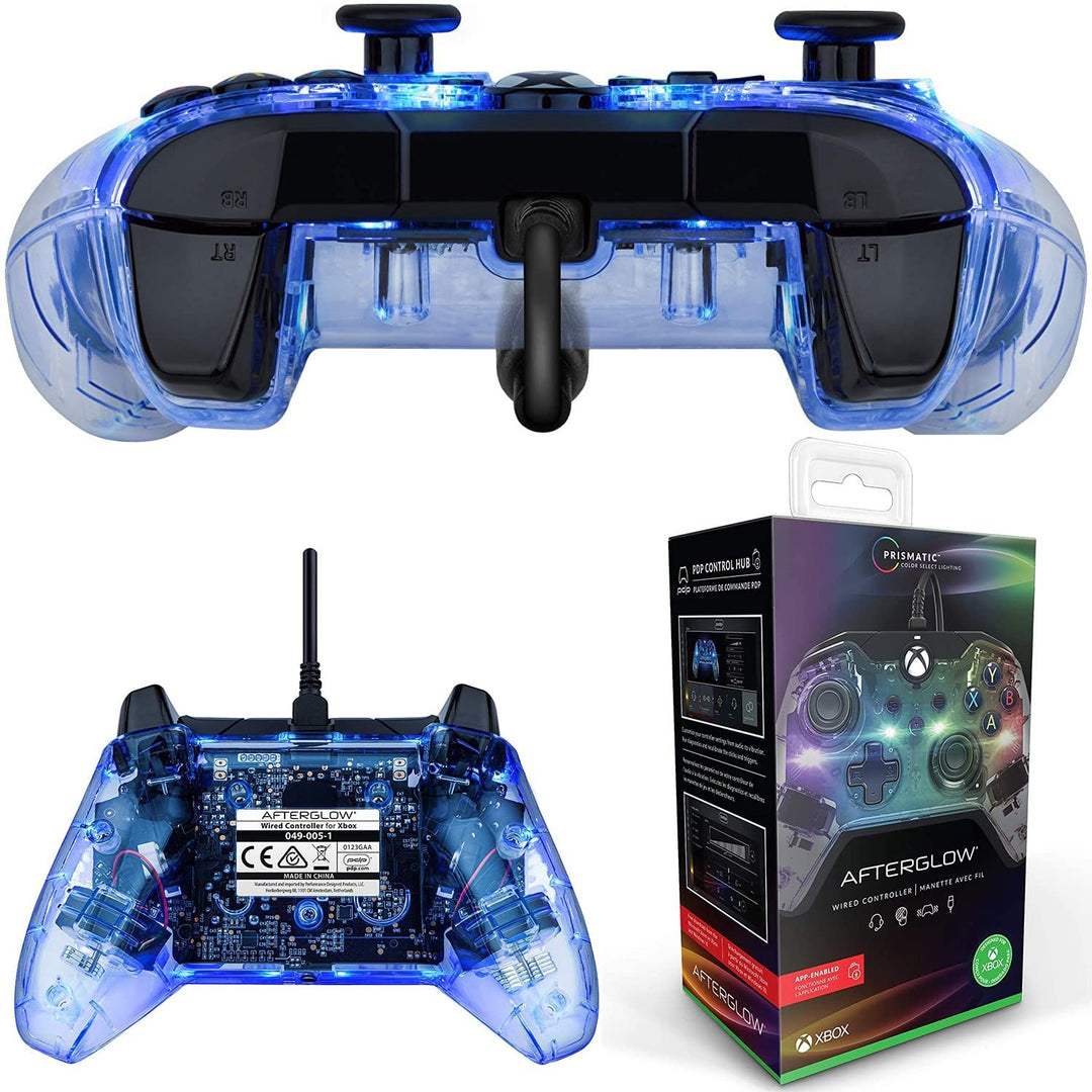 PDP Afterglow LED Wired Game Controller - RGB Lighting - Audio Controls - Dual Vibration - Xbox Series X|S, Xbox One, PC
