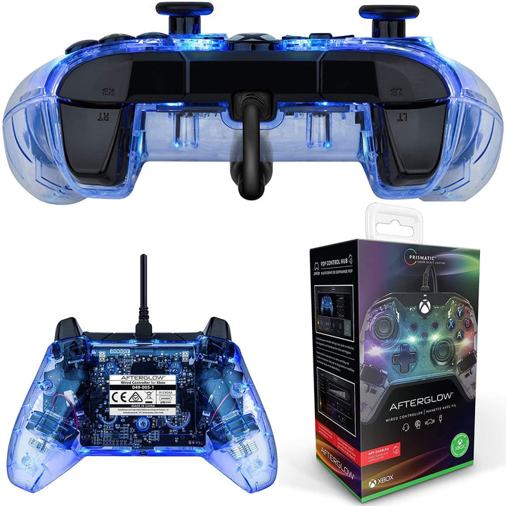 PDP Afterglow LED Wired Game Controller - RGB Lighting - Audio Controls - Dual Vibration - Xbox Series X|S, Xbox One, PC