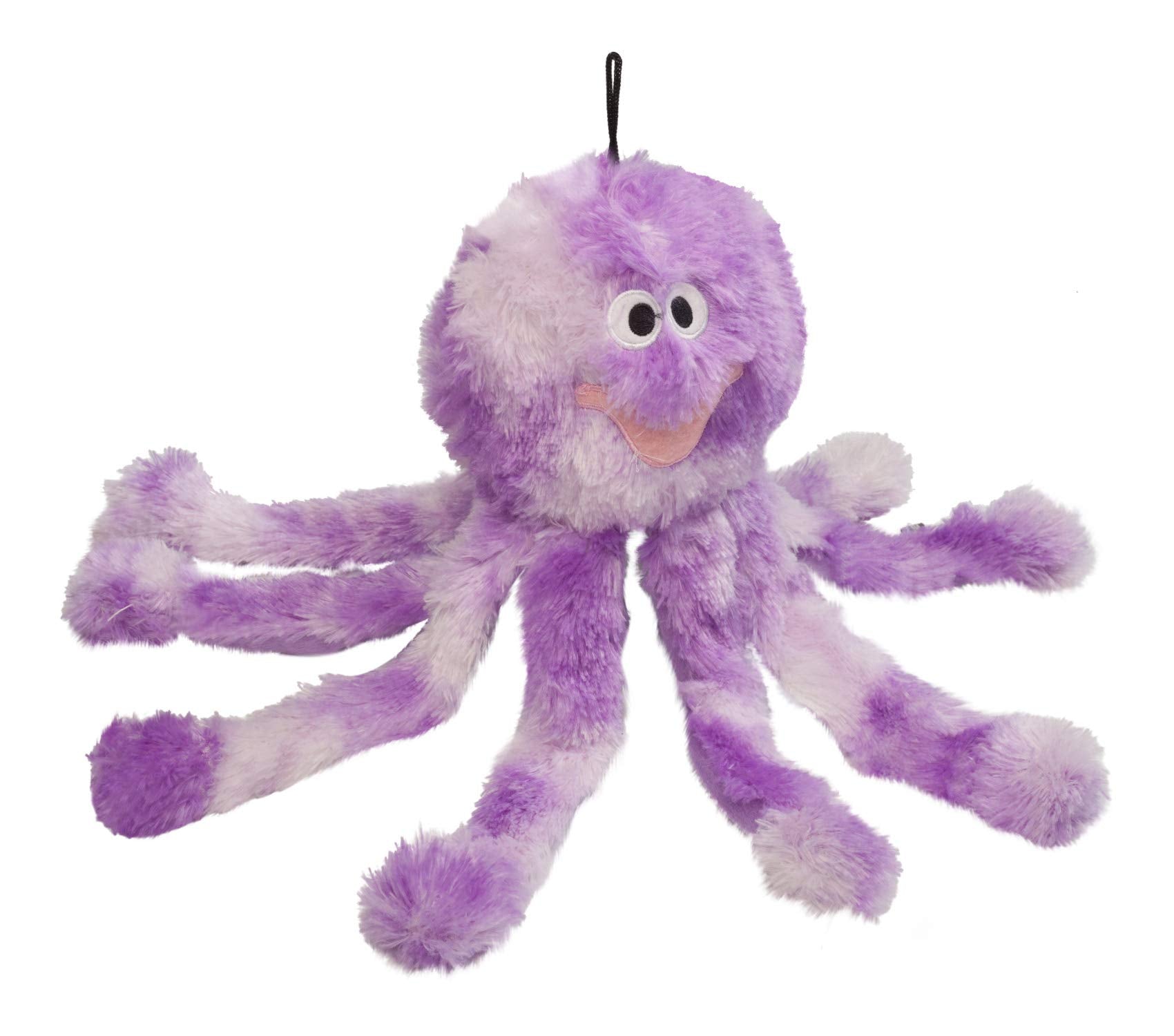 Petface Orla the Octopus Plush Dog Toy - Medium Size | Squeaker Included | Purple/White