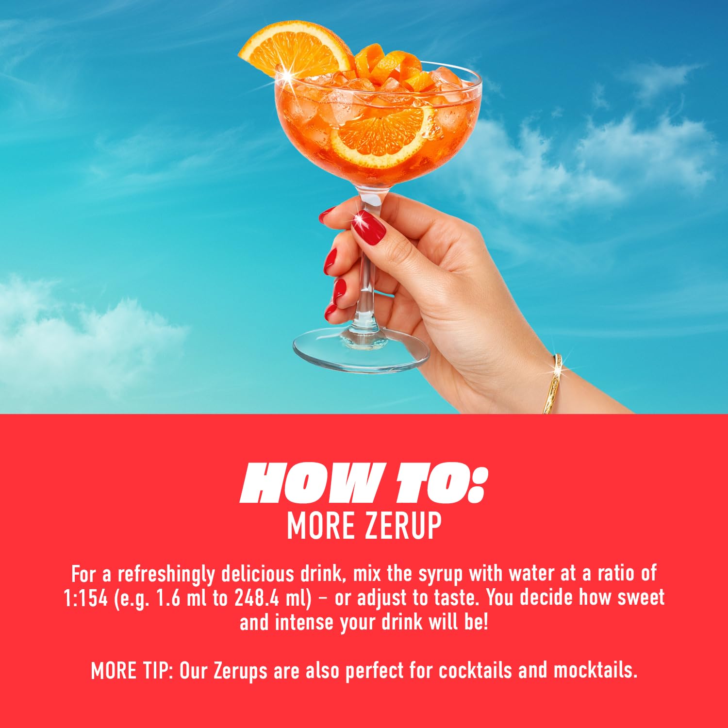 MORE NUTRITION Zerup Strawberry Daiquiri Syrup - Sugar-Free | 65 ml | Makes 8L 3
