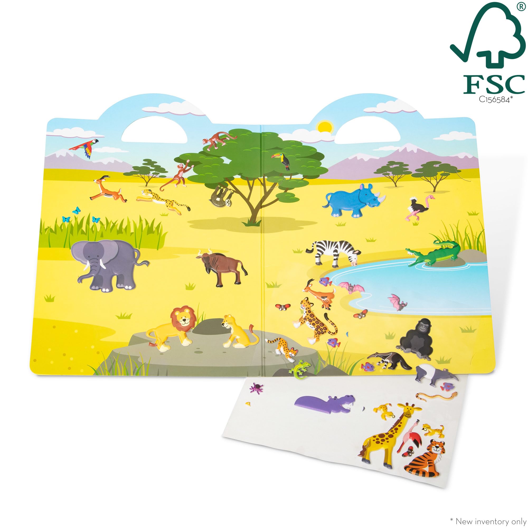 Melissa & Doug Puffy Sticker Play Set: Safari - 42 Reusable Stickers | Ages 4+ | FSC Certified 4