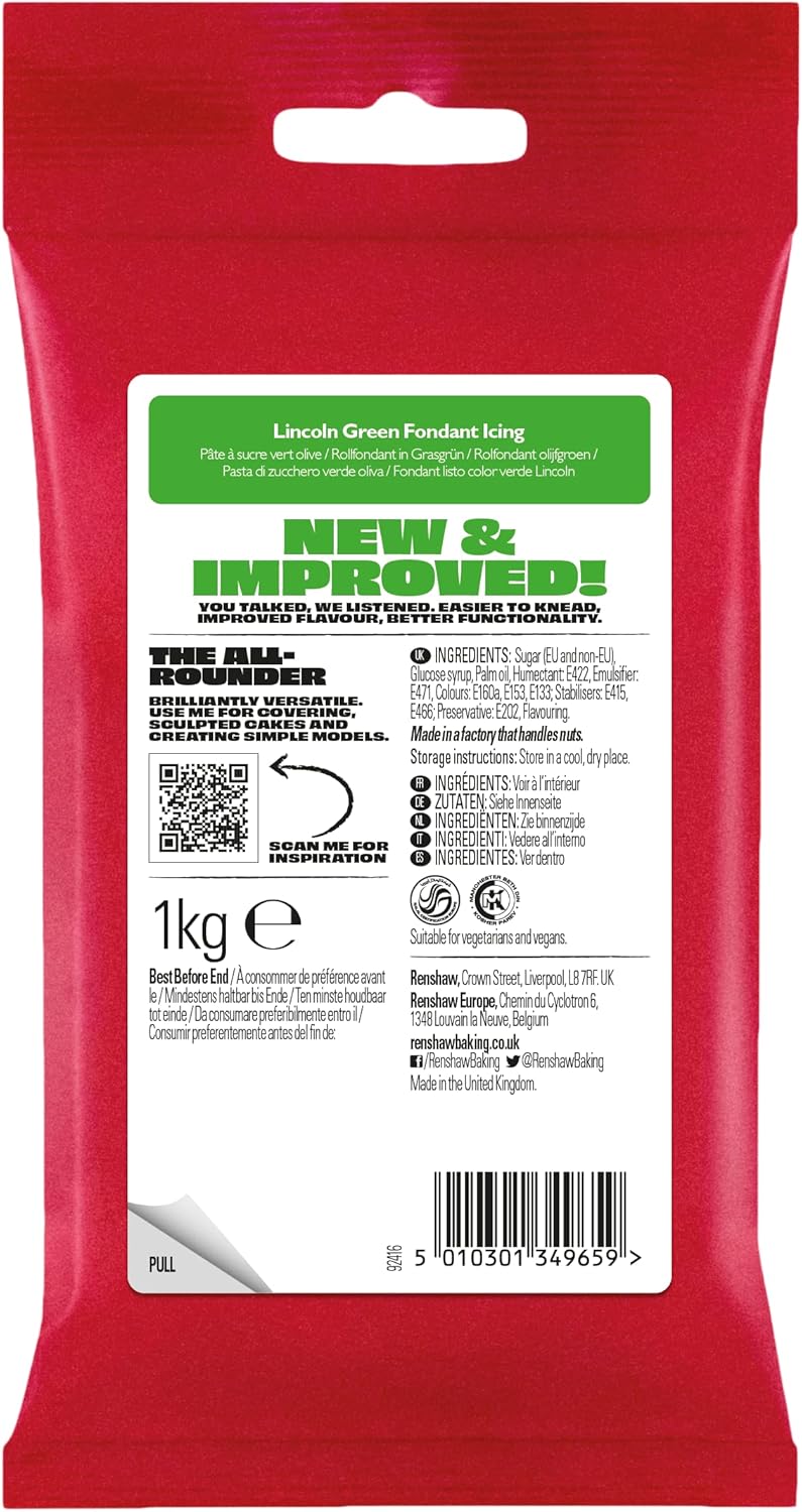 Renshaw - Just Roll With It Fondant Icing Lincoln Green 1 kg