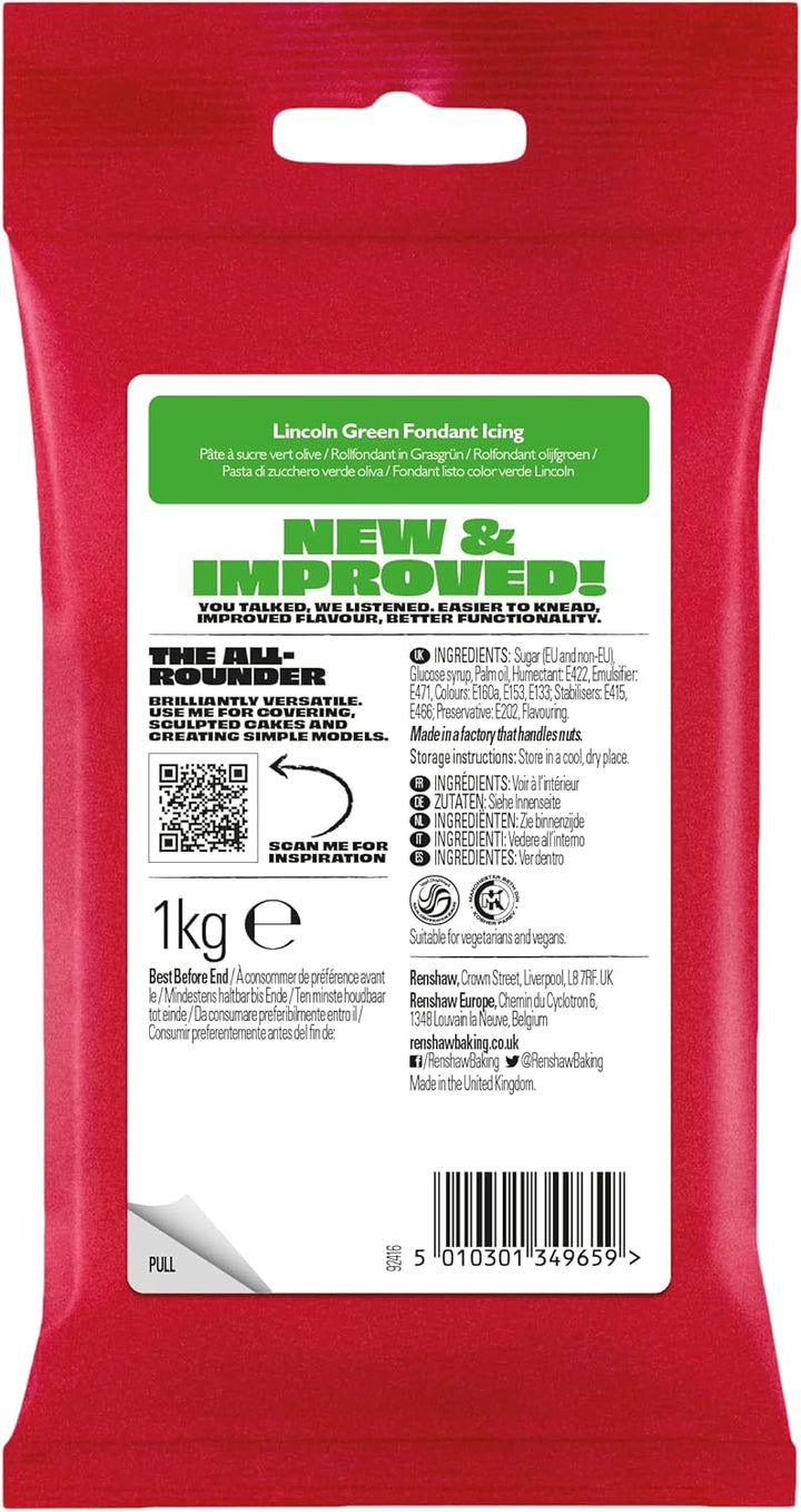 Renshaw - Just Roll With It Fondant Icing Lincoln Green 1 kg