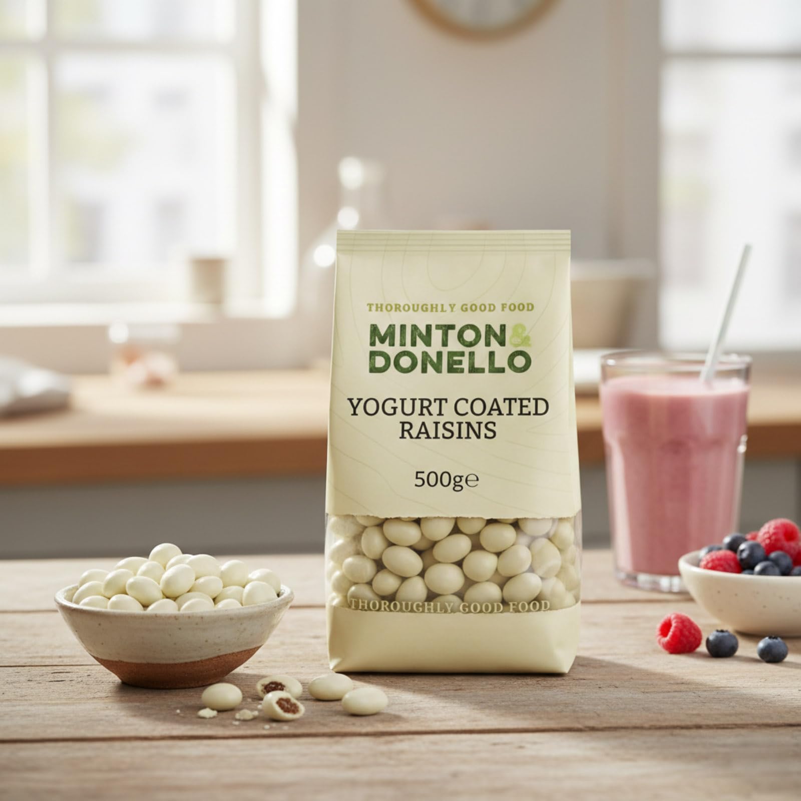 Minton & Donello Yogurt Coated Raisins - Gluten Free, Creamy Snack | 500g Pack 2