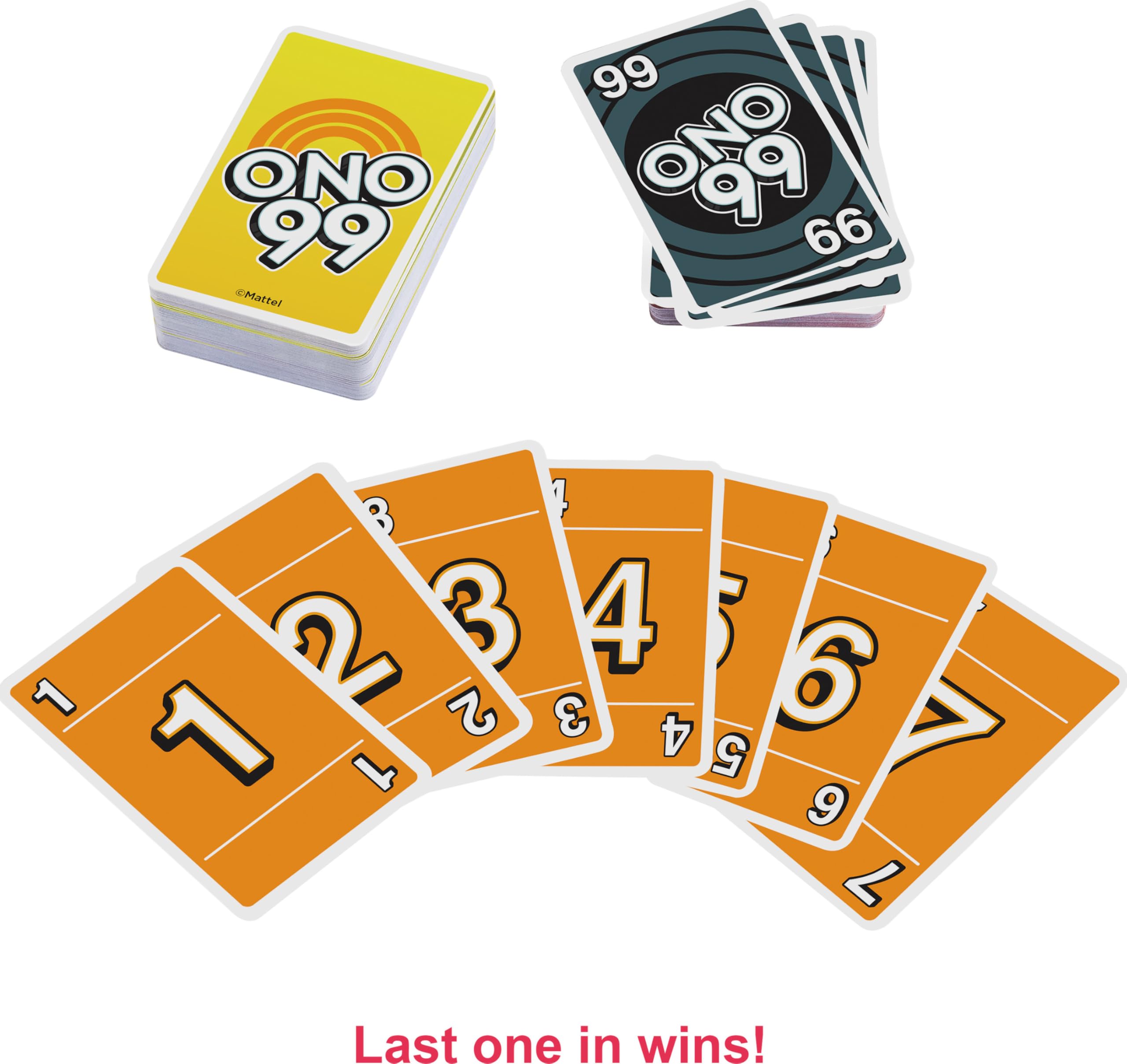 Mattel Games ONO 99 Card Game - Fast-Paced Math Skills Practice | Ages 7+ | Up to 10 Players 5