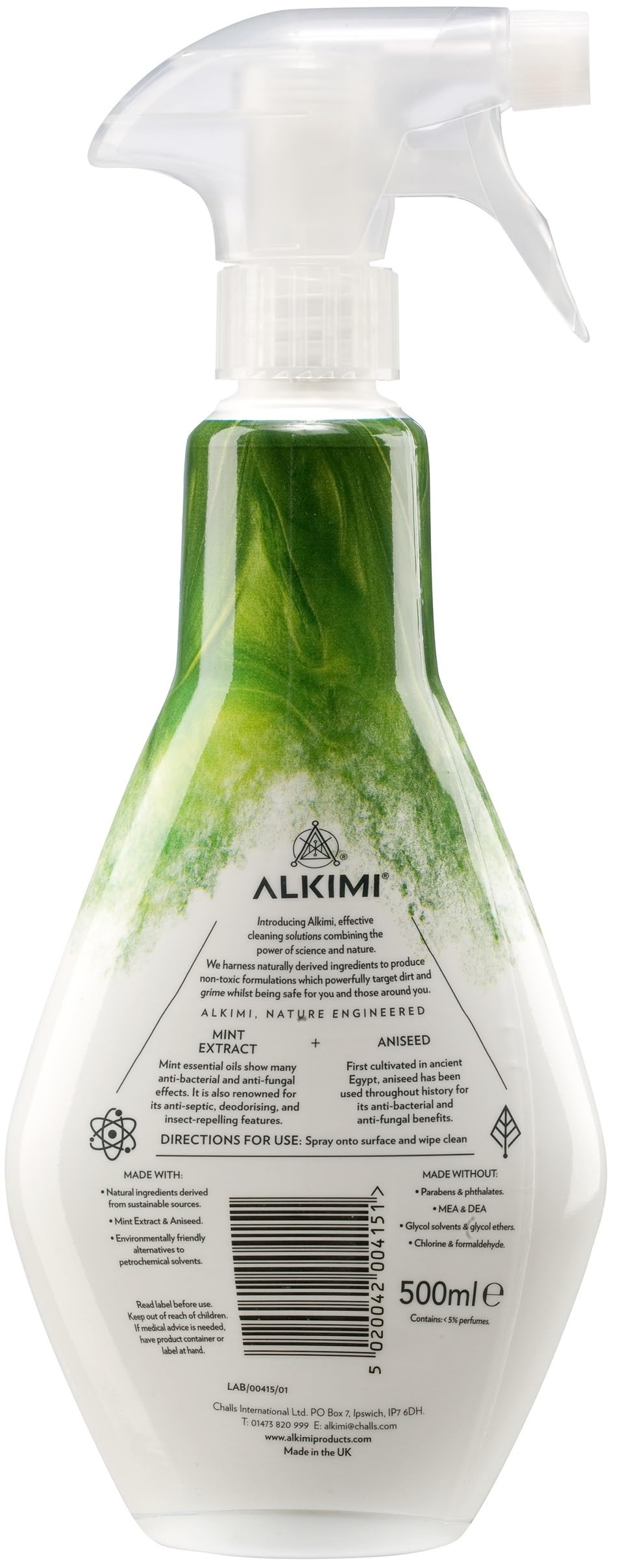 ALKIMI Glass & Window Cleaning Spray - Streak-Free Shine, Natural Mint & Aniseed Scent | 500 ml 4