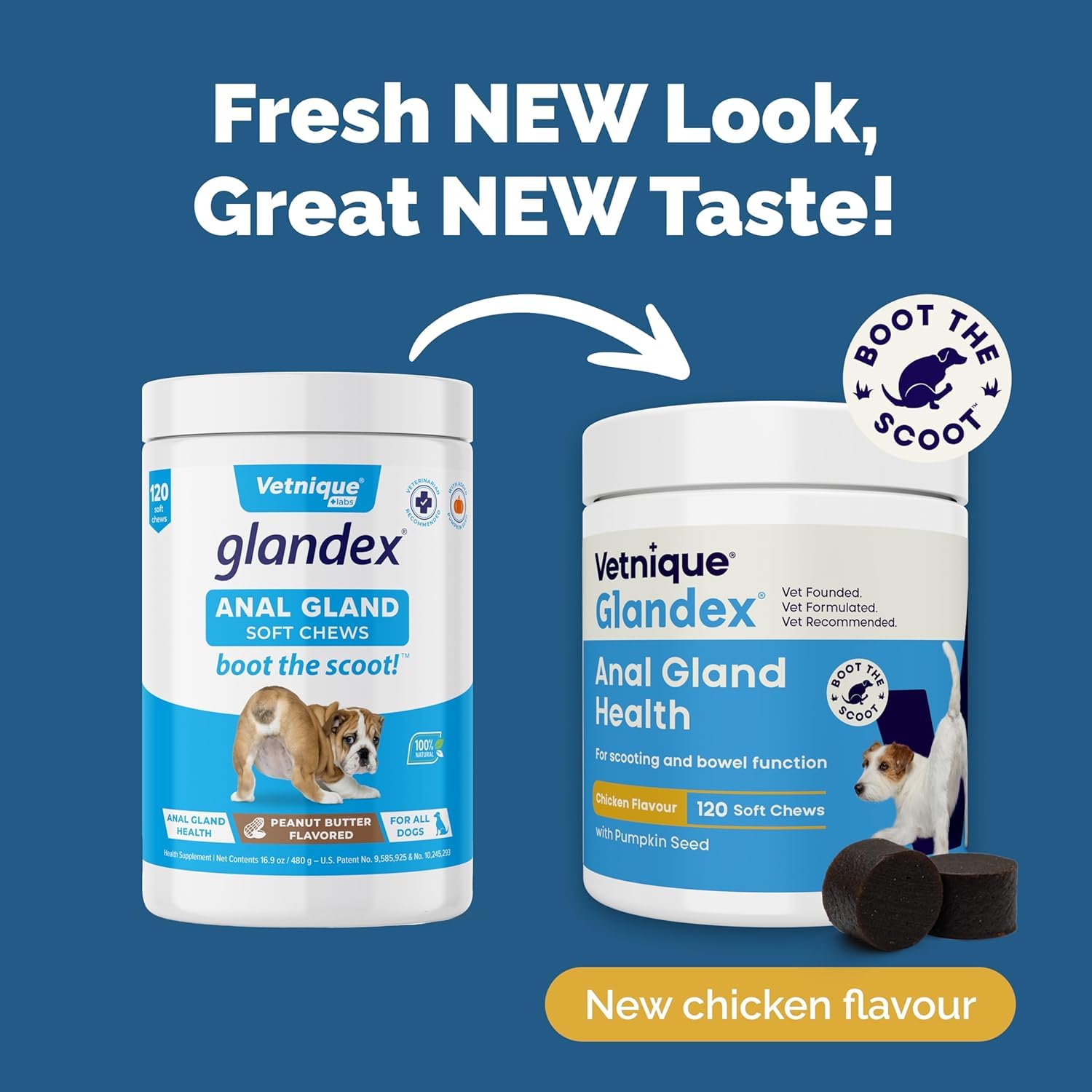 Vetnique Glandex For Dogs UK - 120 Soft Chews | Anal Gland Support & Digestive Health 3