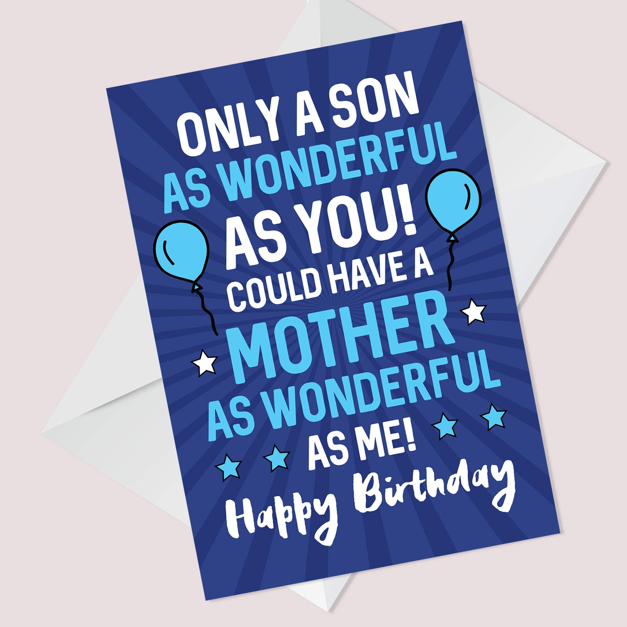 RED OCEAN Funny Birthday Card For Son - Humorous Design | A6 Size | 300gsm Card 6