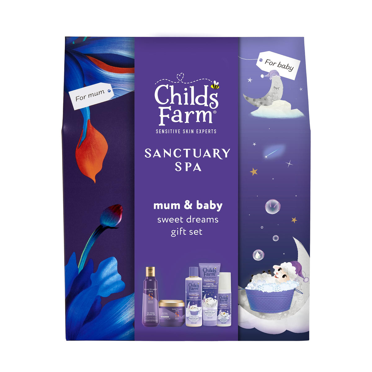 Childs Farm Sanctuary Spa Mum & Baby Sweet Dreams Gift Set - 5 Piece Set, Suitable for Sensitive Skin