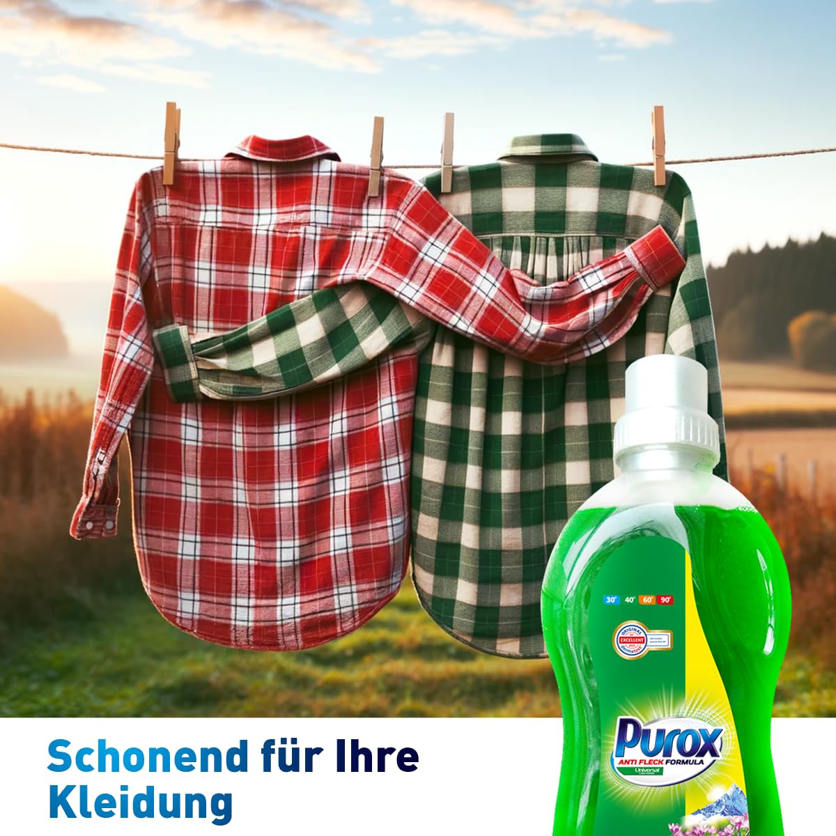 Clovin Purox Universal Liquid Detergent Gel - 33 Washes | 1L | Phosphate-Free 4