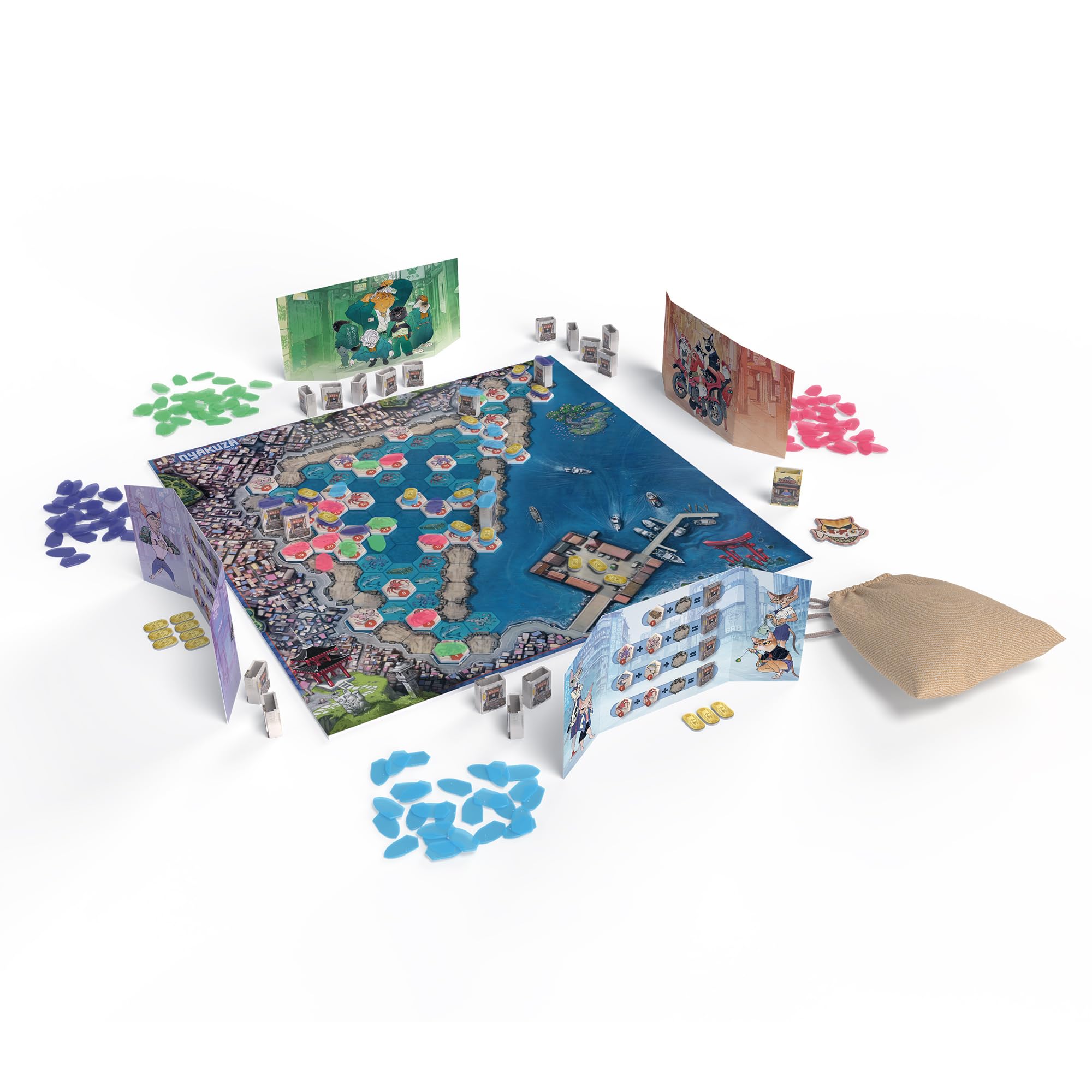 CMON Nyakuza Family Strategy Game – Ages 10+, 2-4 Players, 45-Minute Playtime
