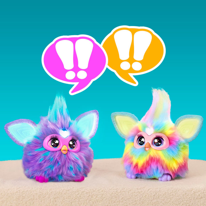 Furby Tie Dye Interactive Plush Toy - English Version, 6+ Years