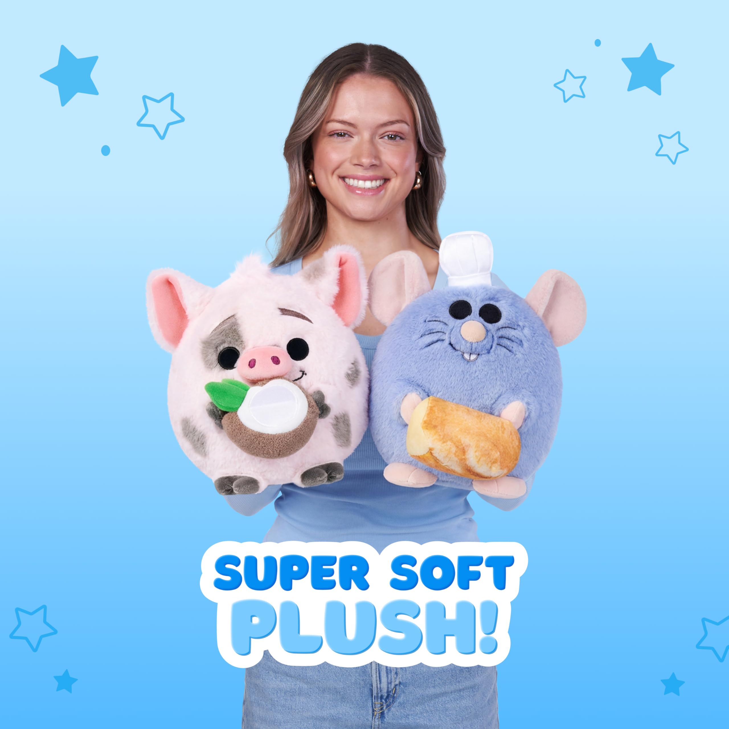 Snackles Disney 8-Inch Plush Toy - Stitch & Coconut Water | Ultra-Soft Polyester 8