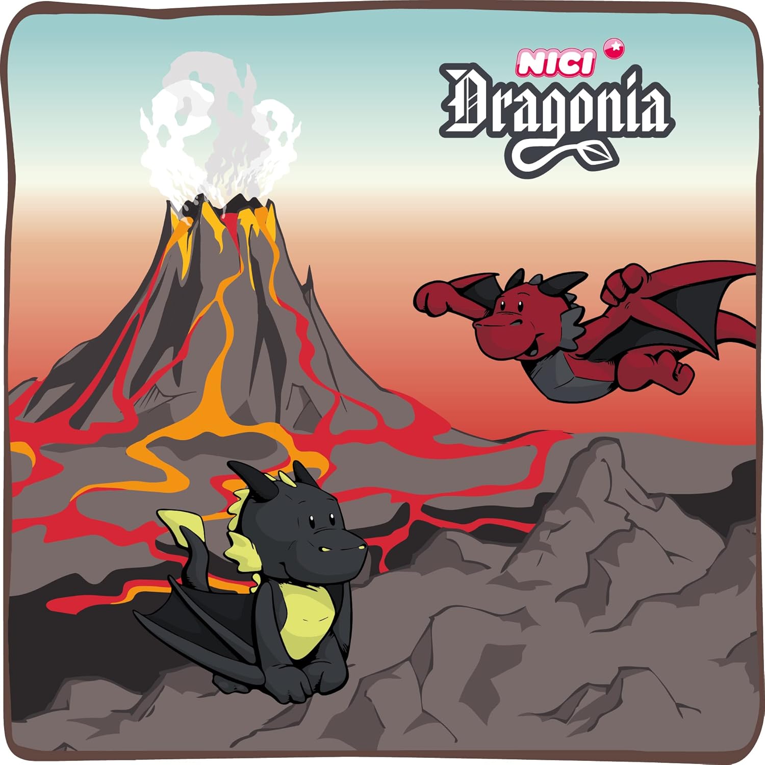 Nici Red Dragon Eldor 30 cm Standing Plush Stuffed Animal - Soft Cuddly Toy 3