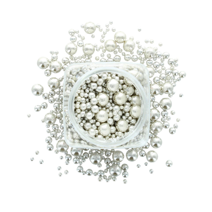 Baked with Love - Silver Pearl Sprinkles 100g | Edible Cake Decorations